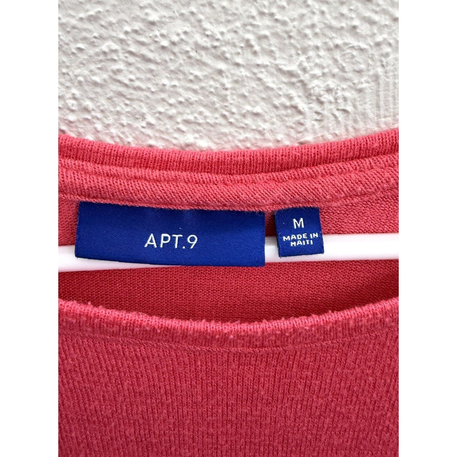 Apt. 9 Apt. 9 Womens Sweater Shirt Medium Bright Pink Long Sleeve Knit V-Neck Solid All Seasons Casual Womens Size M / US 6-8 / IT 42-44 - 4 Thumbnail