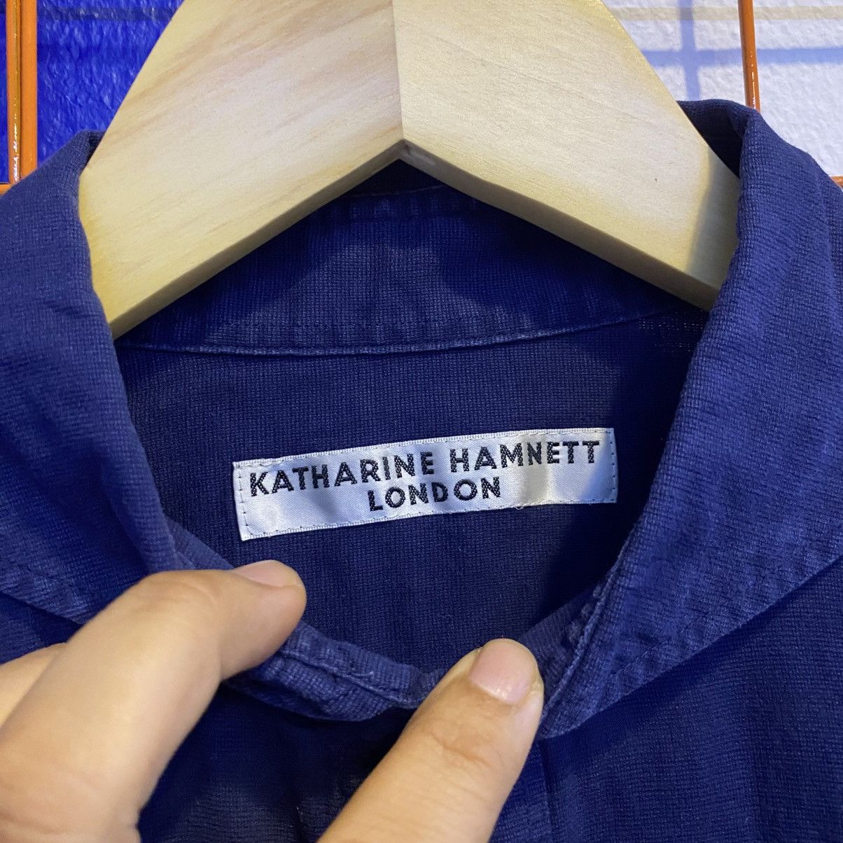 Katharine Hamnett London Vintage Katharine Hamnett London Shirt Oxford Japanese Brand Size US L / EU 52-54 / 3 - 3 Thumbnail