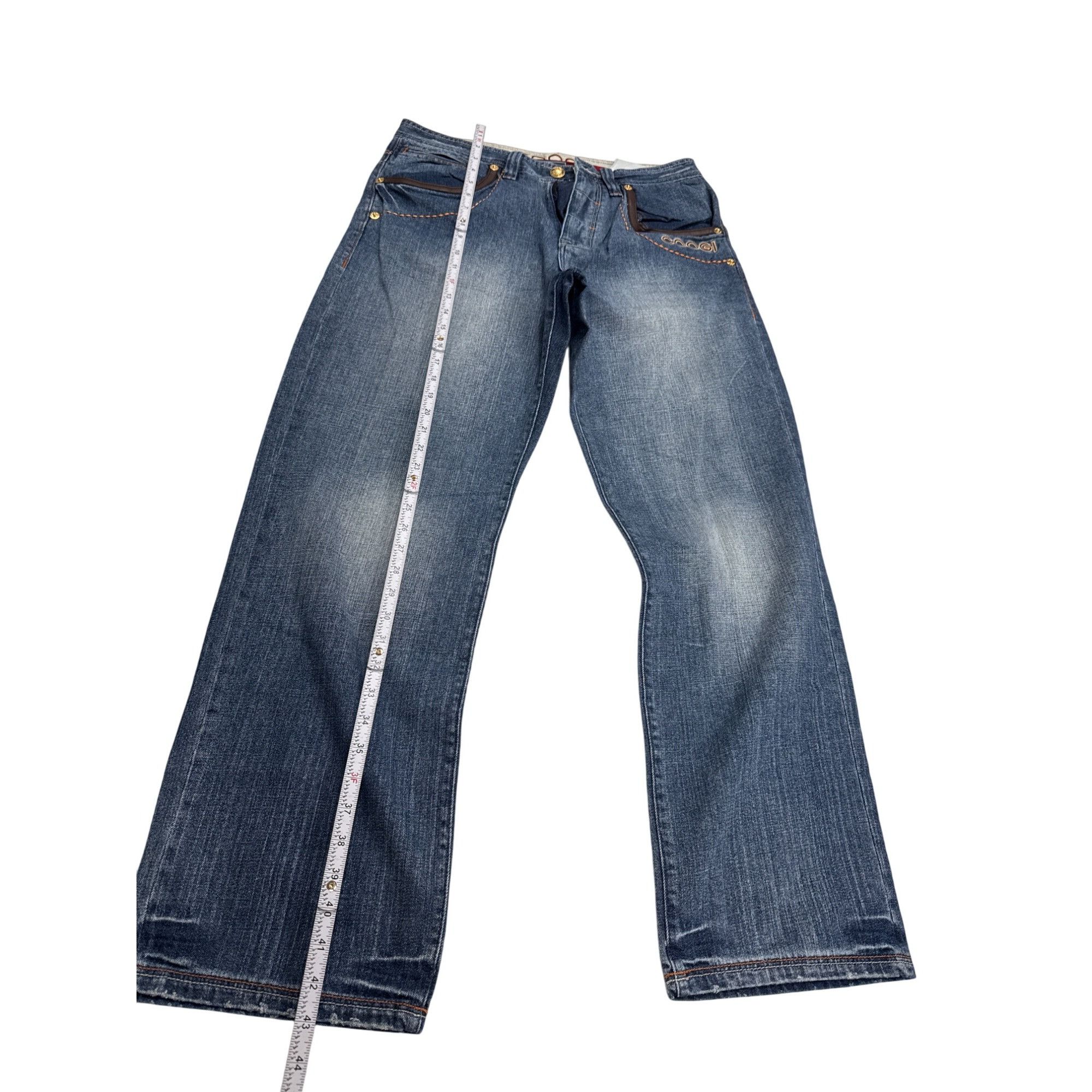 Coogi Coogi Mens Y2K Blue Denim Jeans 34L 34W SKU 7602 Size US 34 / EU 50 - 8 Thumbnail