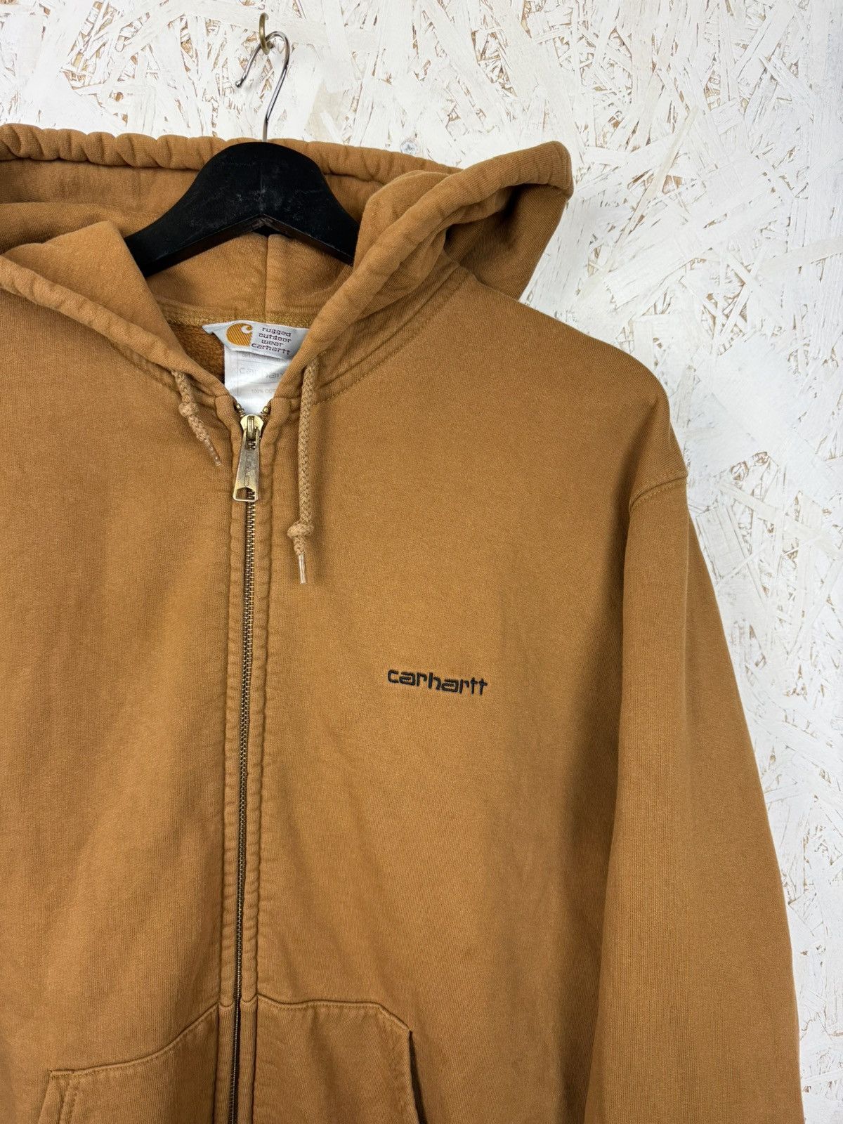 Carhartt Vintage Carhartt Embroidered Logo Zip Hoodie Brown L Size US L / EU 52-54 / 3 - 2 Thumbnail