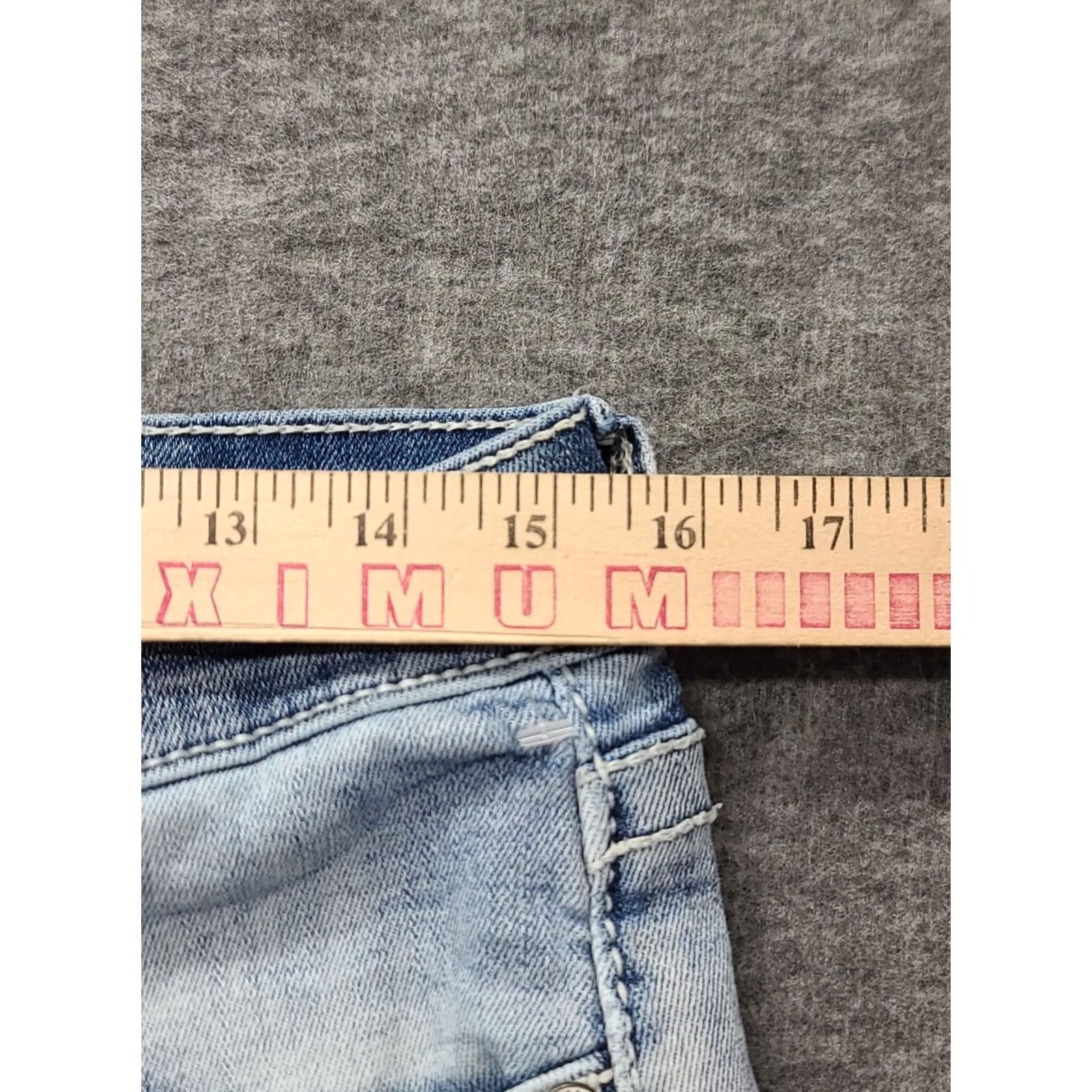 Vintage Salvage Jeans Mens 30x26 Straight Regular Distressed Stretch Denim Blue Cotton Polyester Spandex Buckle Bke Mayhem 30 Inseam 26 in Regular Rise Mid Size US 30 / EU 46 - 3 Thumbnail