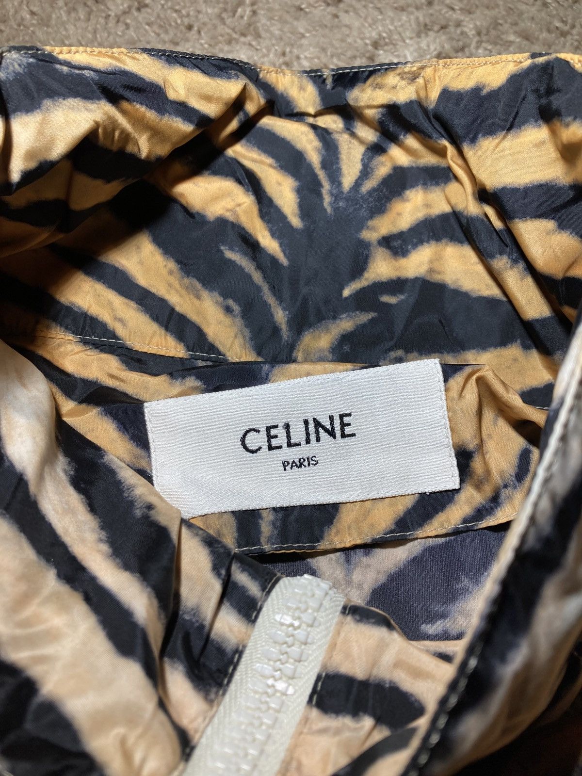 Celine SS21 Celine Tiger Rain Jacket Quarter Zip Print Animal Hedi Size US S / EU 44-46 / 1 - 7 Thumbnail