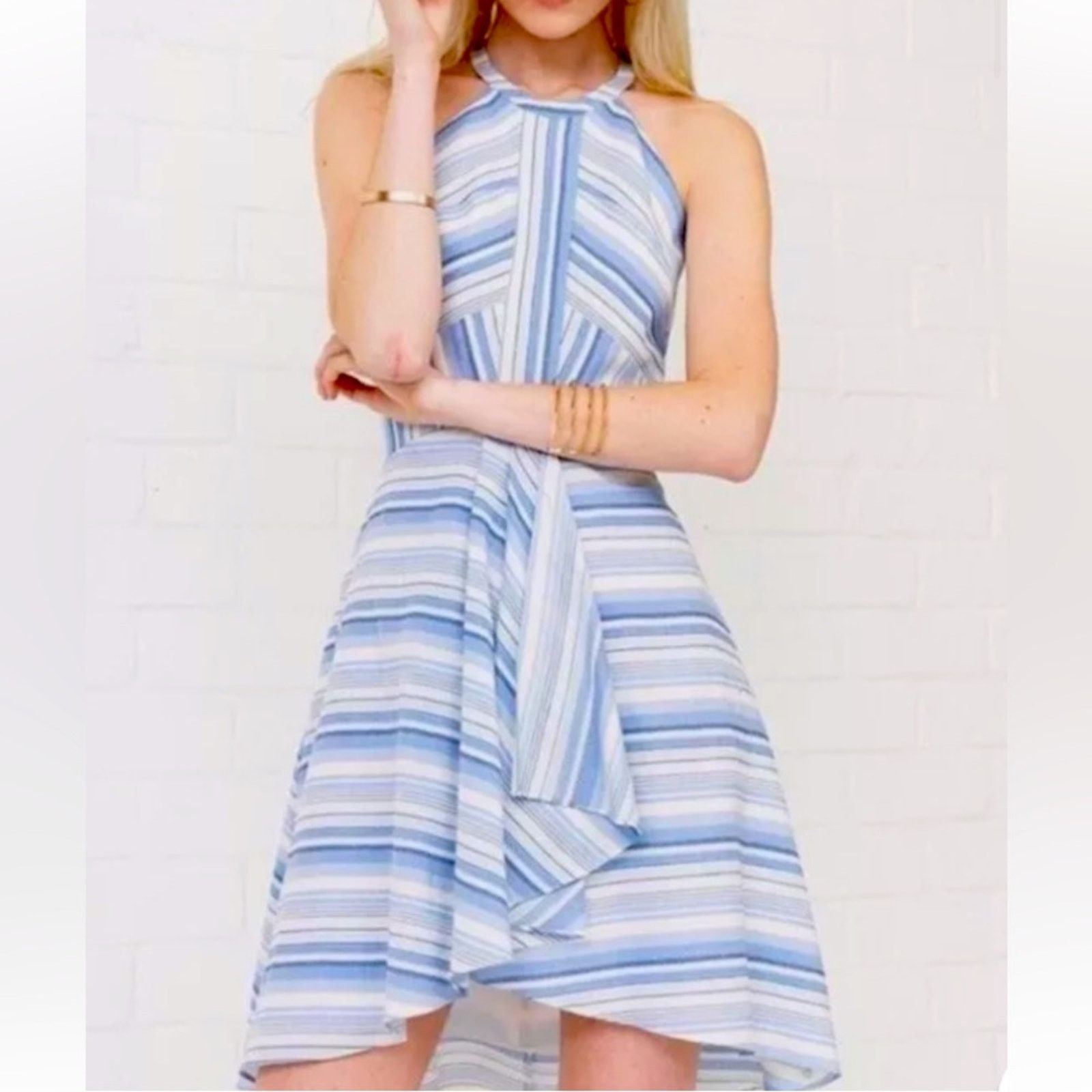 Amanda Uprichard Amanda Uprichard $245 Vineyard Striped Mini Dress MED EUC Size M / US 6-8 / IT 42-44 - 12 Thumbnail