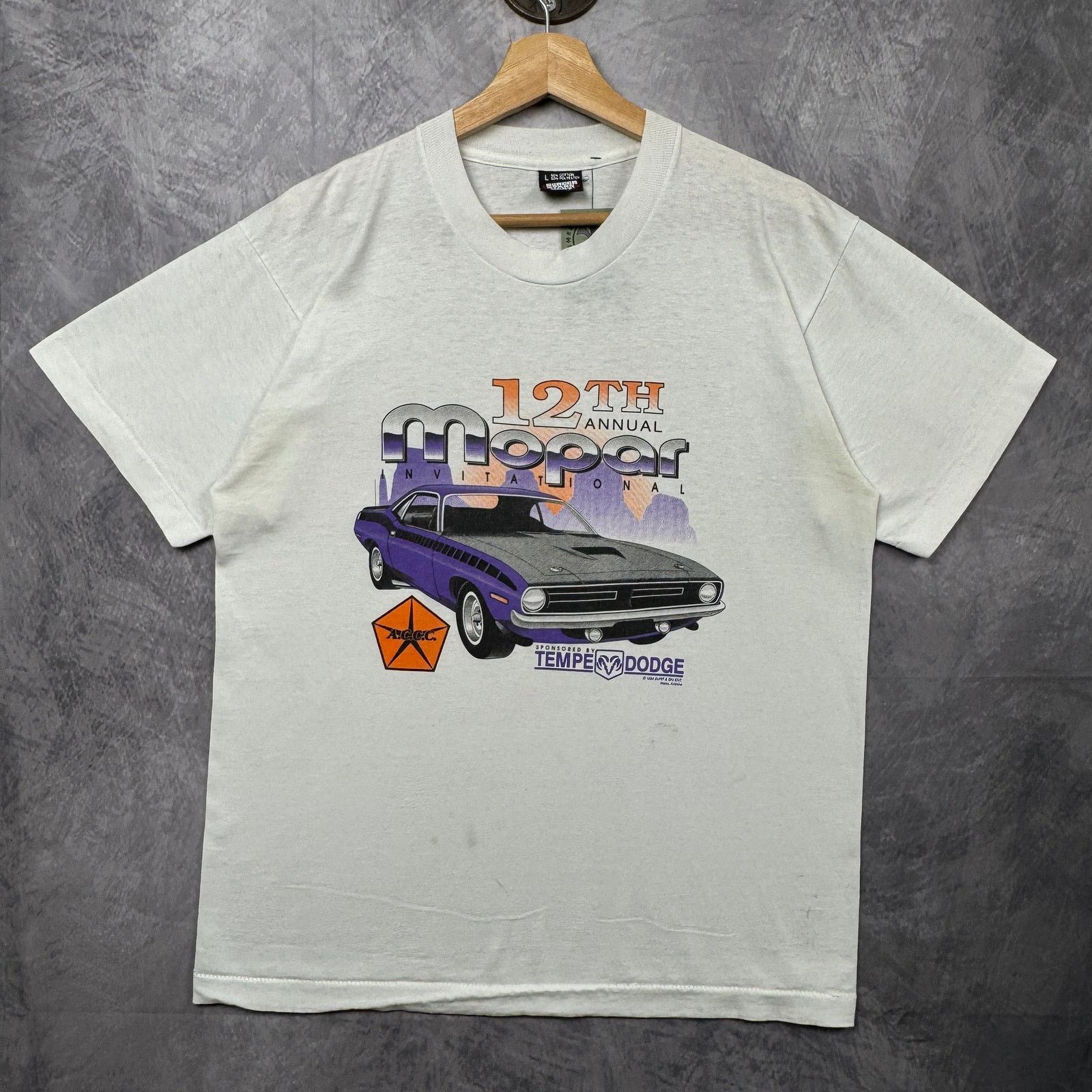 Vintage 90s White Mopar Invitational Dodge Graphic Shirt Medium 3948 Size US M / EU 48-50 / 2 - 1 Thumbnail