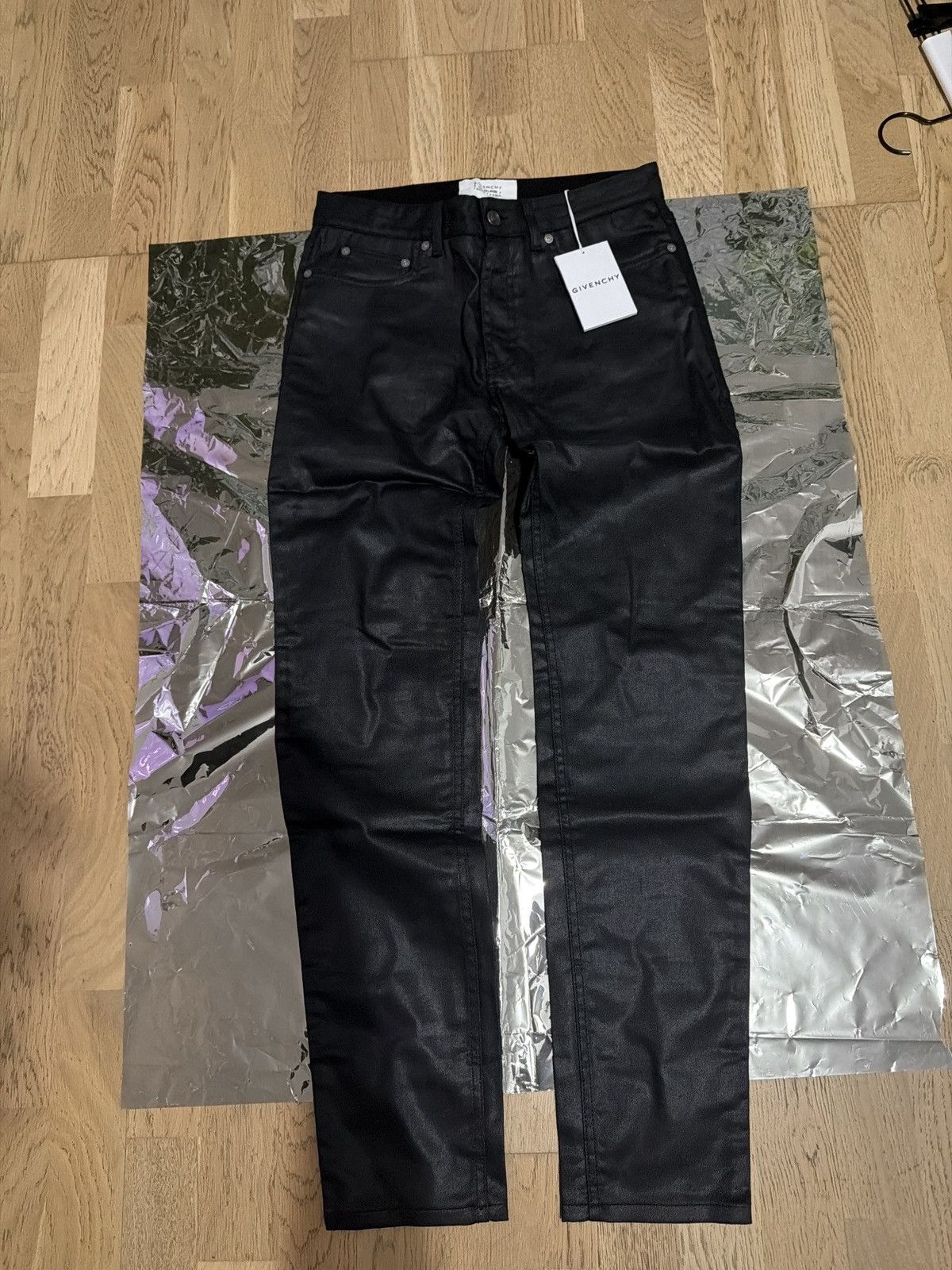 Givenchy Givenchy Coated Denim Skinny Fit Jeans Size US 31 - 6 Thumbnail