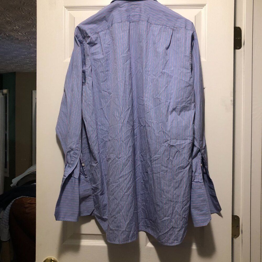 Thomas Pink THOMAS PINK MEN'S BLUE COTTON DRESS SHIRT SIZE: 17/35 Size US XL / EU 56 / 4 - 3 Thumbnail