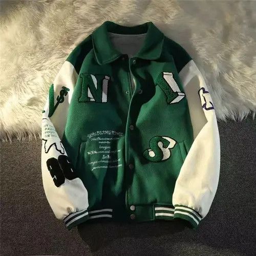 Japanese Brand × Vintage Street retro green letter embroidered jacket Size US L / EU 52-54 / 3 - 3 Thumbnail