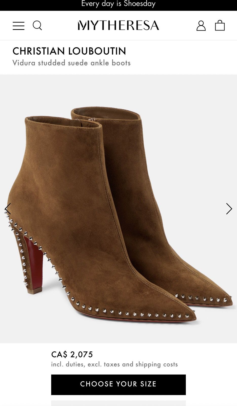 Christian Louboutin NEW UNWORN LOUBOUTIN Vidura studded suede ankle boots flaws Size US 10 / IT 40 - 3 Thumbnail