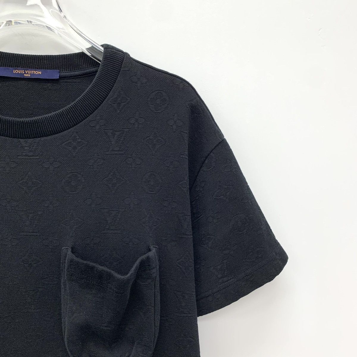 Louis Vuitton Black Short Sleeve Textured Shirt with Pocket Size US XS / EU 42 / 0 - 3 Thumbnail