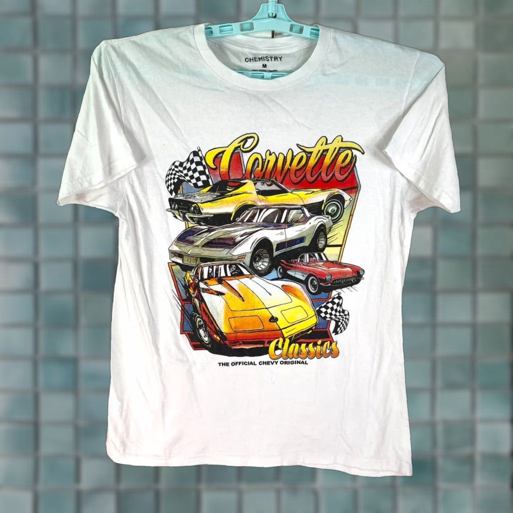 Alchemist Real Chemistry Corvette Classics Graphic T Shirt Adult M White Logo Print Cars Theme Mens Size US M / EU 48-50 / 2 - 1 Thumbnail