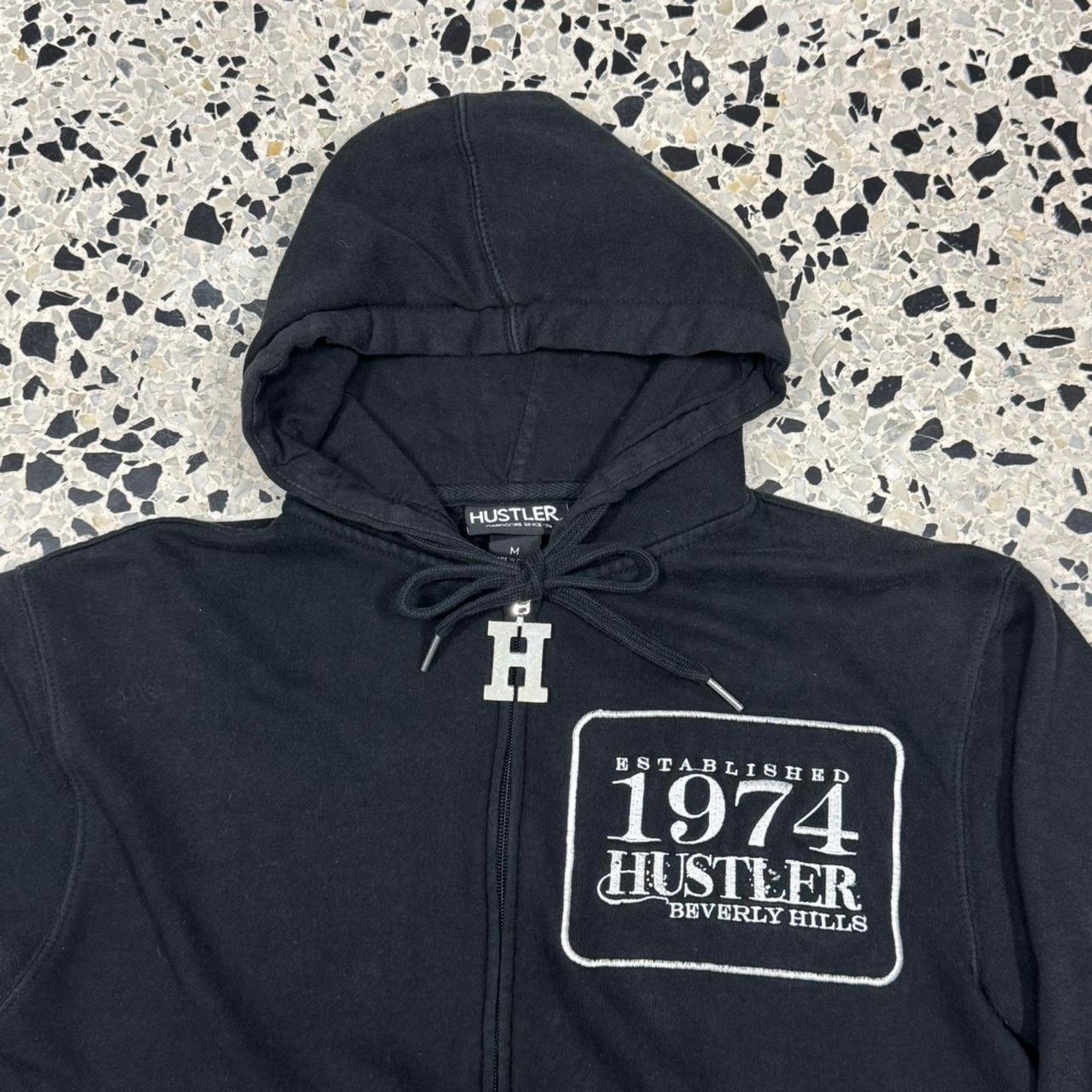 Vintage VINTAGE Y2K HUSTLER MAGAZINE EMBROIDERED ZIP UP PROMO HOODIE Size US M / EU 48-50 / 2 - 4 Thumbnail