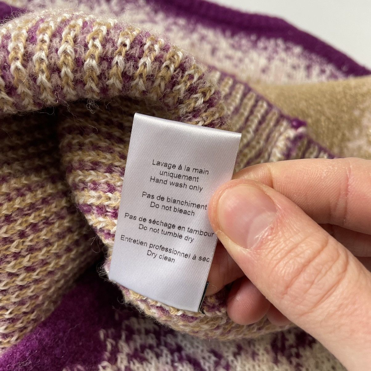Y/Project A/W 22 Purple / Beige ‘Gradient’ Sweater Size US M / EU 48-50 / 2 - 8 Thumbnail