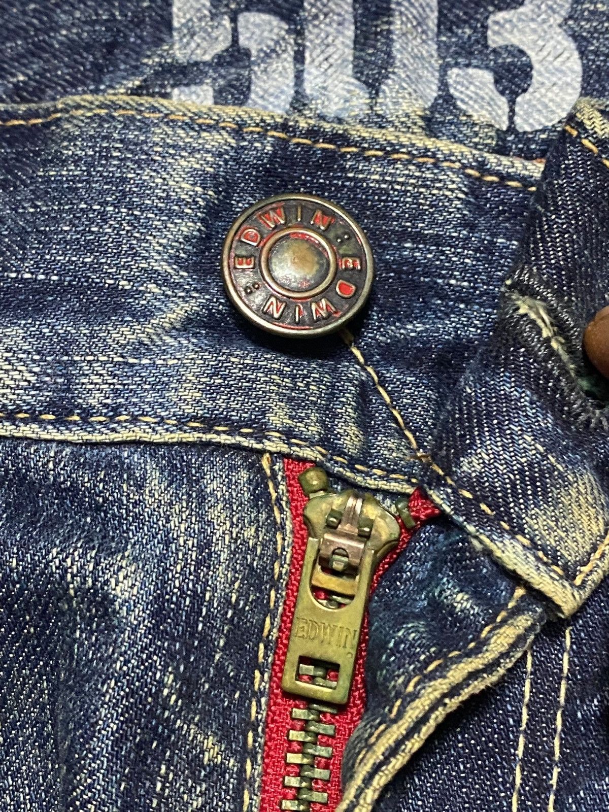 Edwin Vintage Edwin Blue Trip Grunge Distressed Loose Jeans Size US 33 - 9 Thumbnail