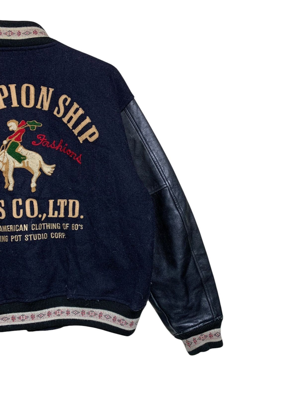 Vintage 🔥M.P.S WOOL/LEATHER VARSITY JACKETS Size US L / EU 52-54 / 3 - 3 Thumbnail