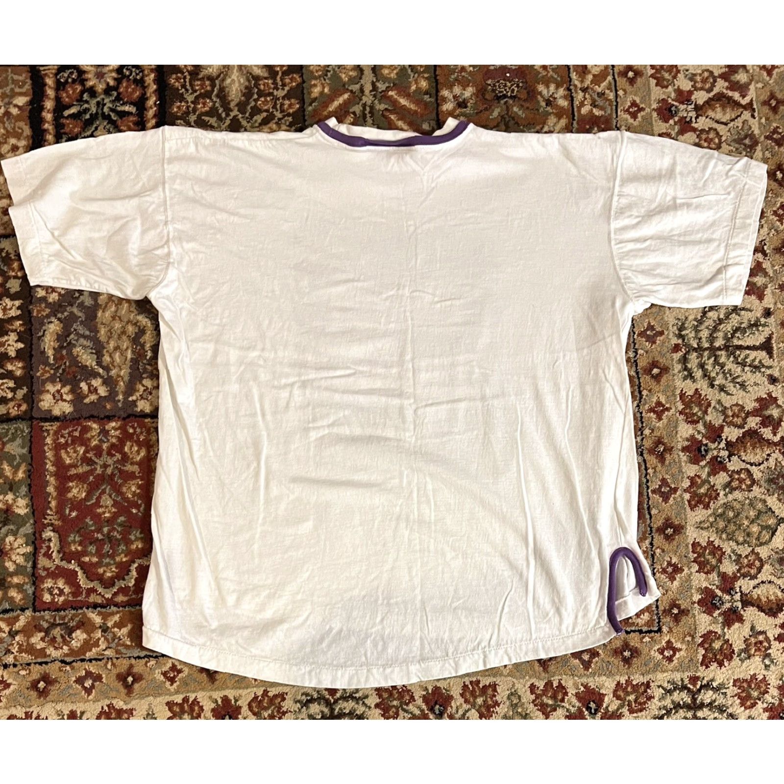 Vintage VINTAGE Laguna T-Shirt Bon Voyage Ship 90s White L Large Flower Cruise Single Stitch Unisex Adults Crew Neck Short Sleeve Cotton Shirt Mens Womens Size US L / EU 52-54 / 3 - 2 Thumbnail