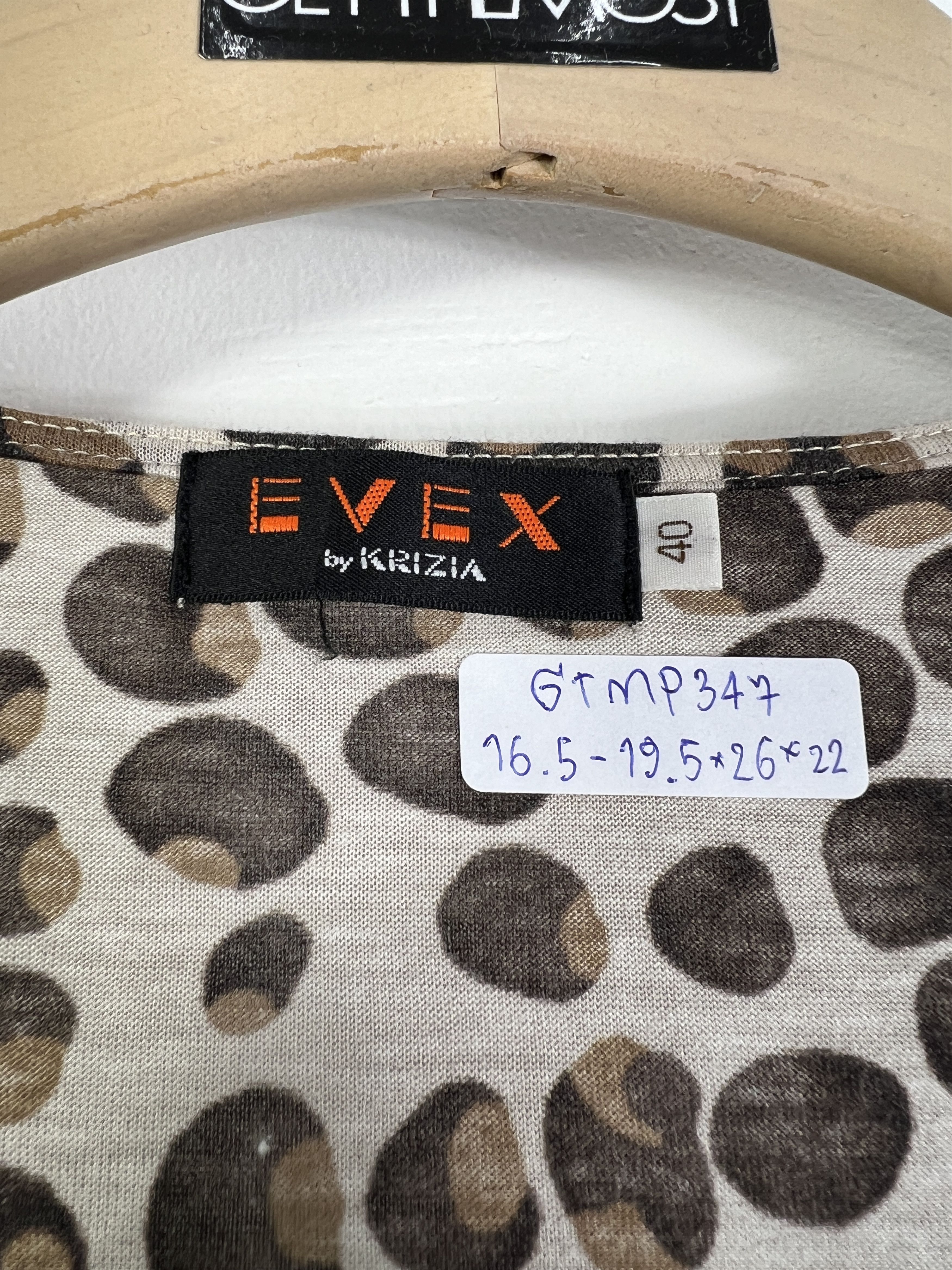 Japanese Brand Evex Y2K V-Neck Animal Printed L/S Blouse (40) GTMP347 Size M / US 6-8 / IT 42-44 - 3 Thumbnail
