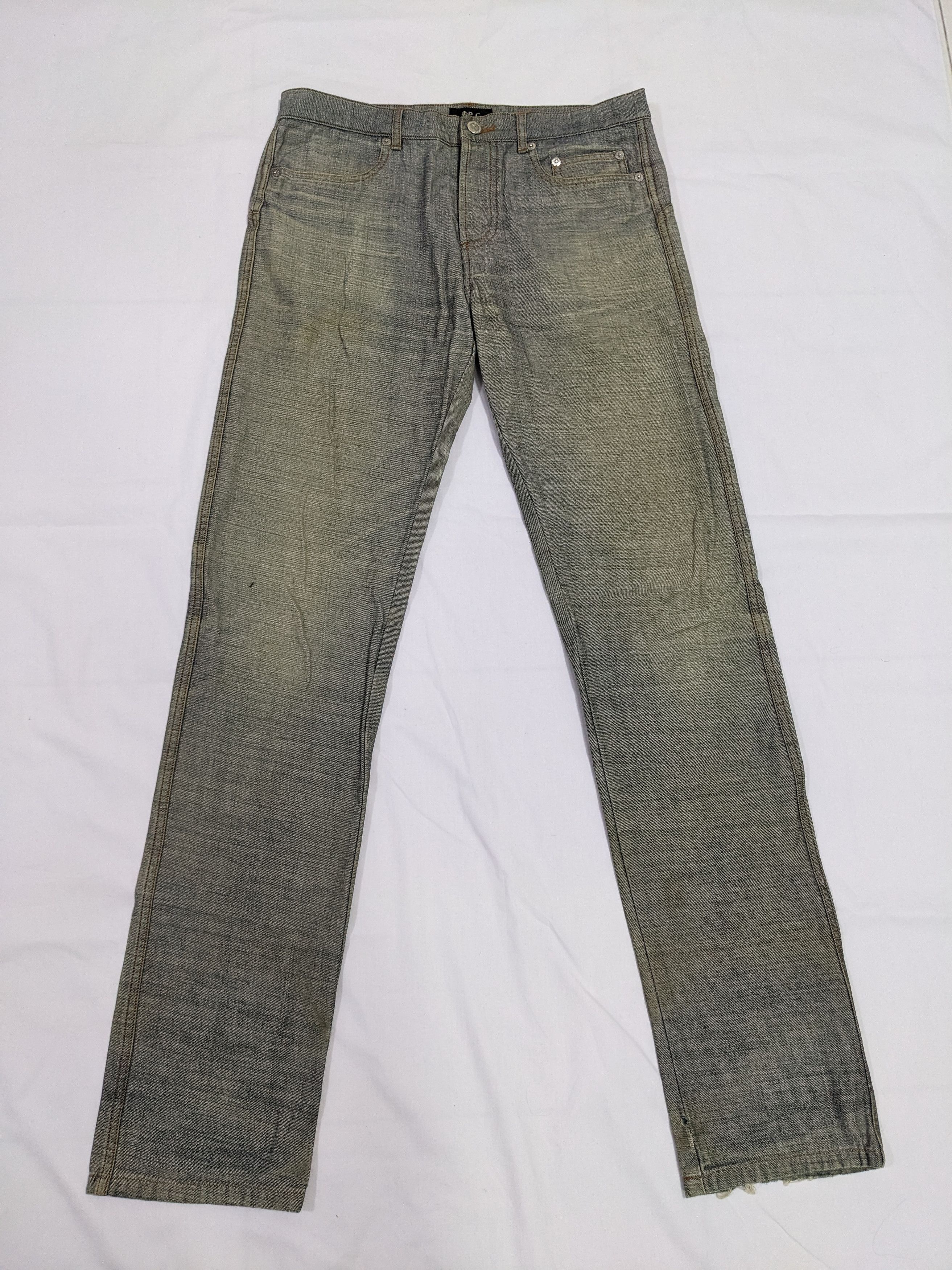 A.P.C. × Vintage Vintage APC 90s Mudwash Distressed Trasher Button fly Jeans Size US 31 - 1 Thumbnail