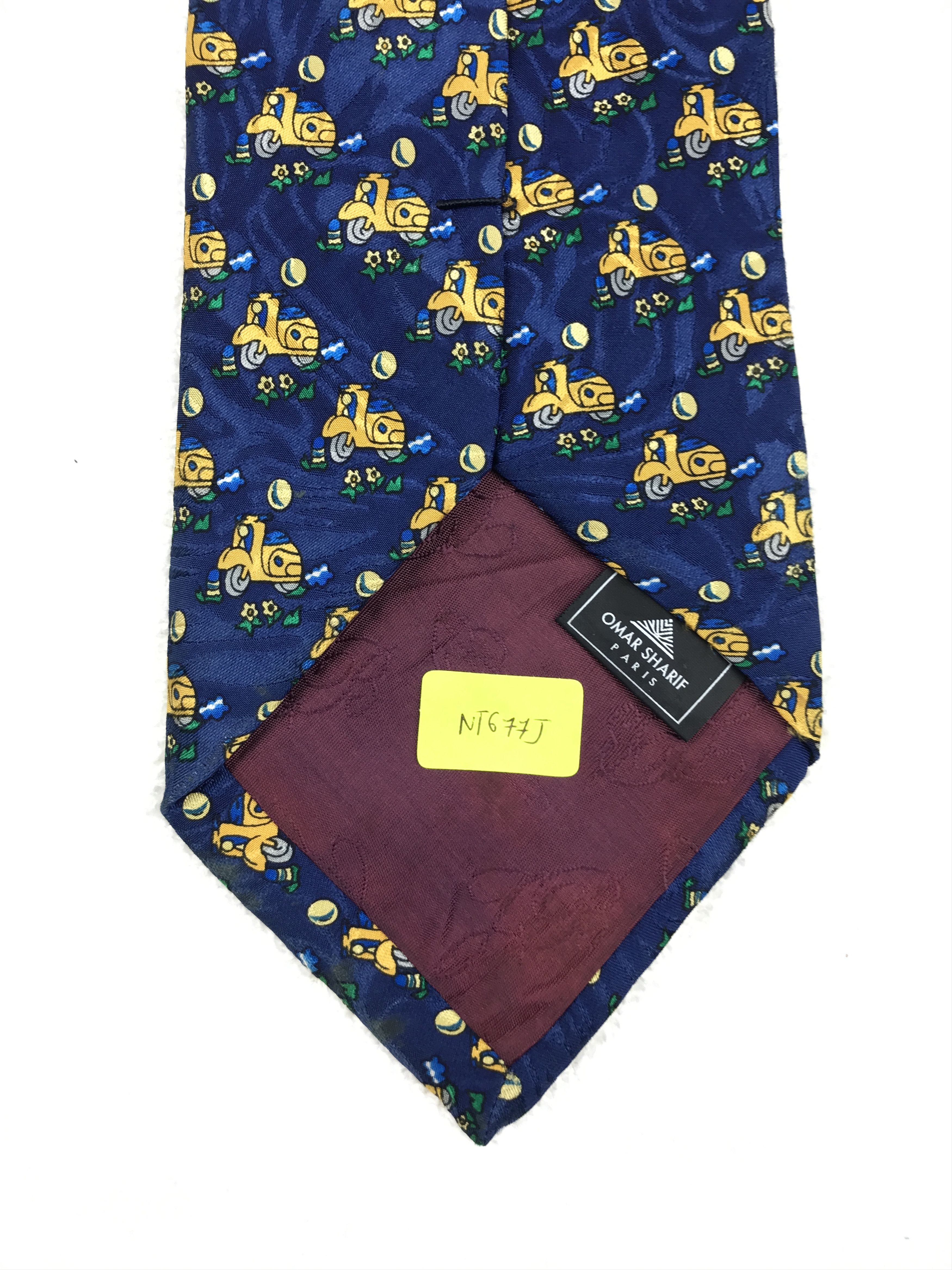 Designer × Vintage Vintage Omar Sharif Paris Silk Necktie Size ONE SIZE - 9 Thumbnail