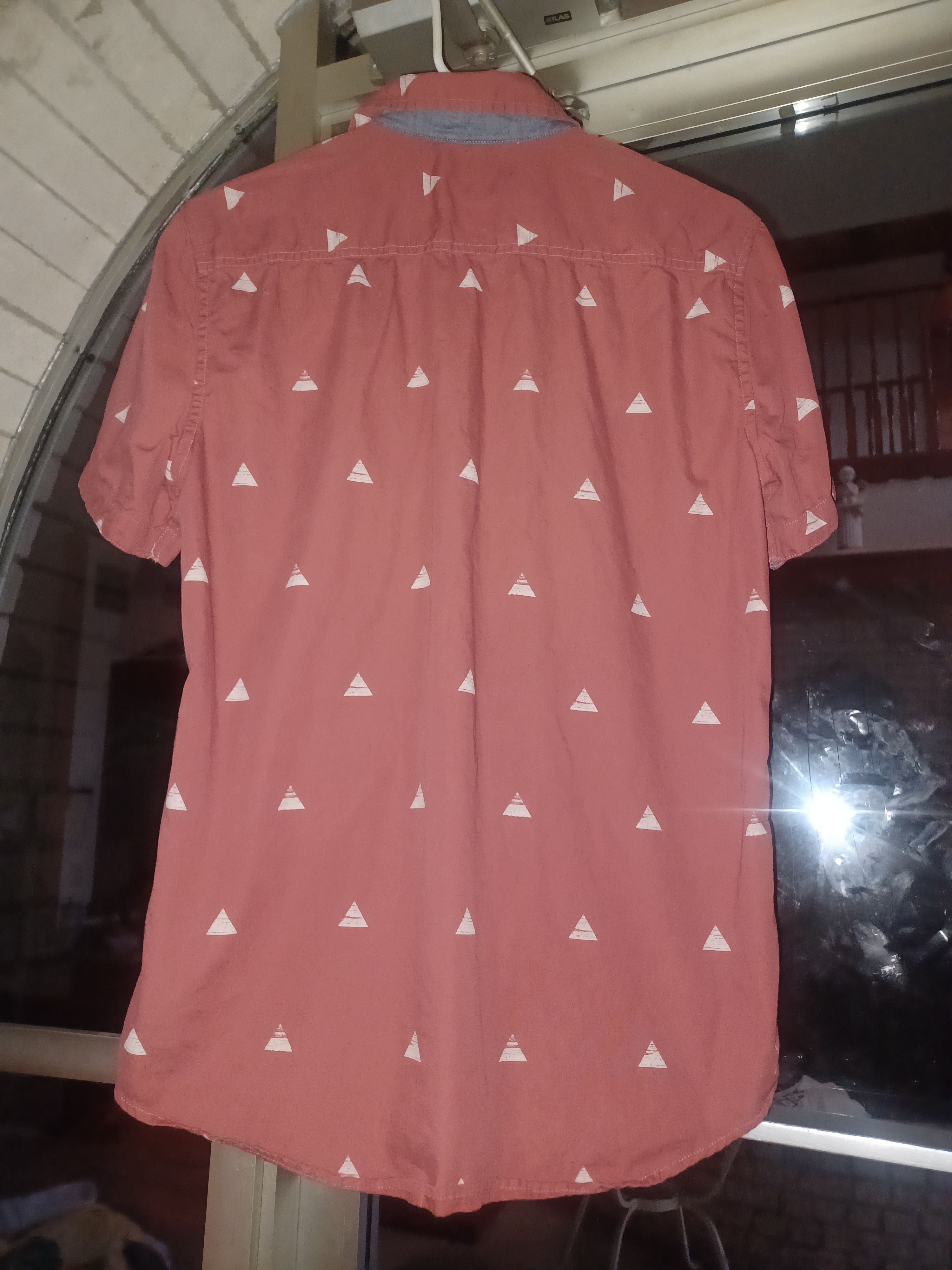 21 Men 21 Men Button-Up Shirt XS Rust with White Triangles Size US XS / EU 42 / 0 - 1 Thumbnail