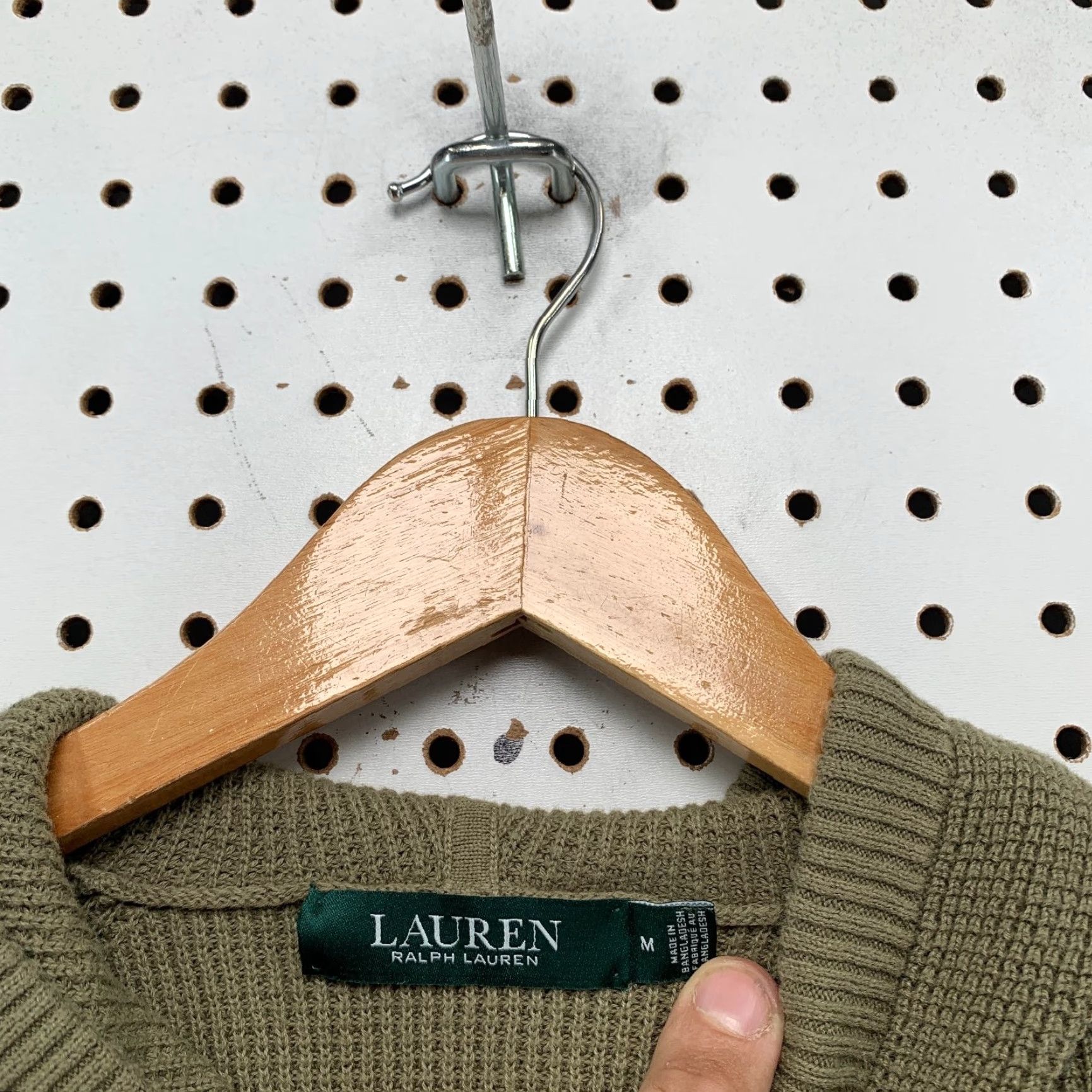 Ralph Lauren Lauren Ralph Lauren Hoodie Women Medium Green Waffle Chunky Knit Size M / US 6-8 / IT 42-44 - 6 Thumbnail