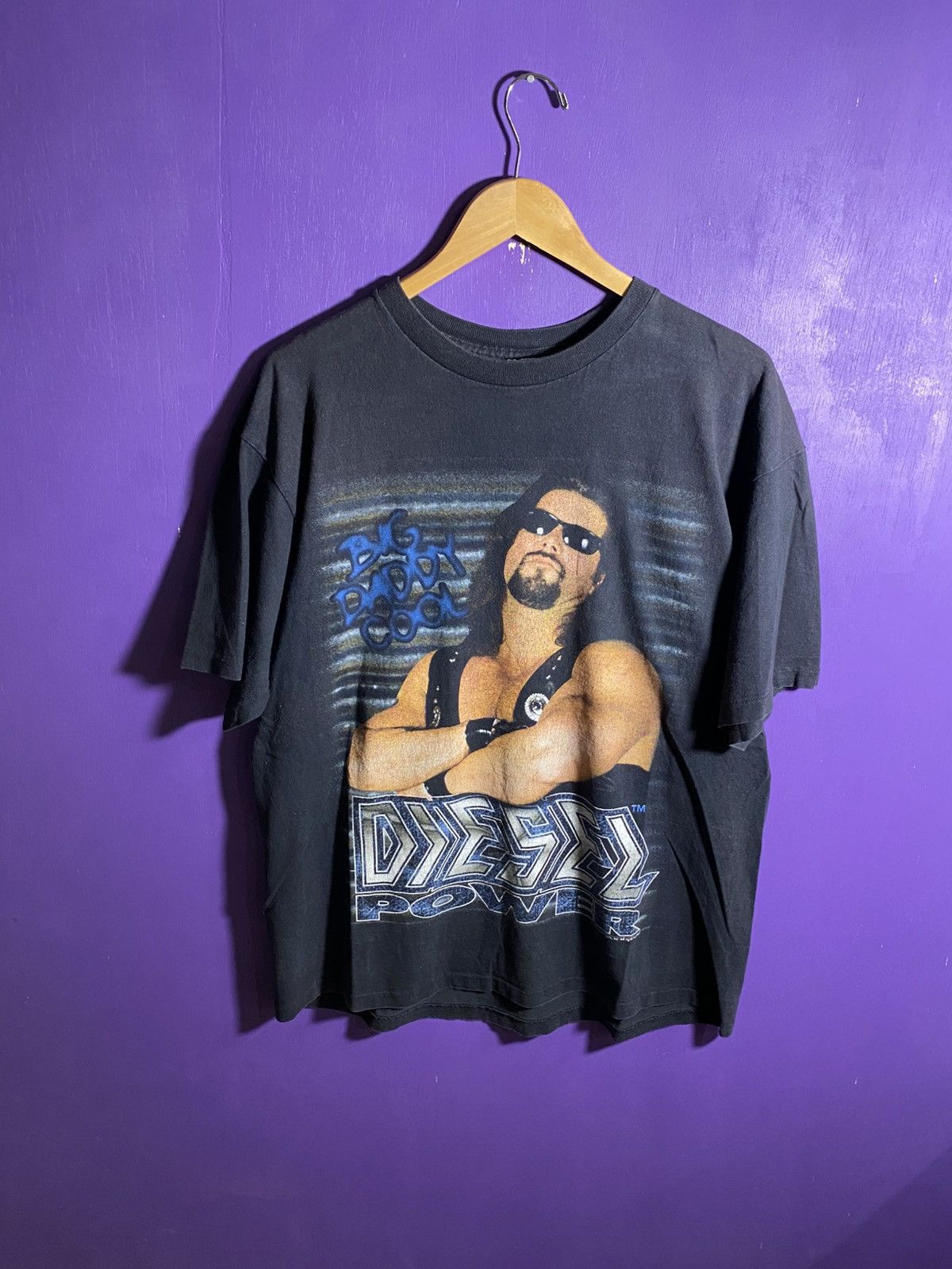 WWF Vintage 1995 WWF Diesel Power big daddy cool faded t-shirt Size US XL / EU 56 / 4 - 1 Thumbnail