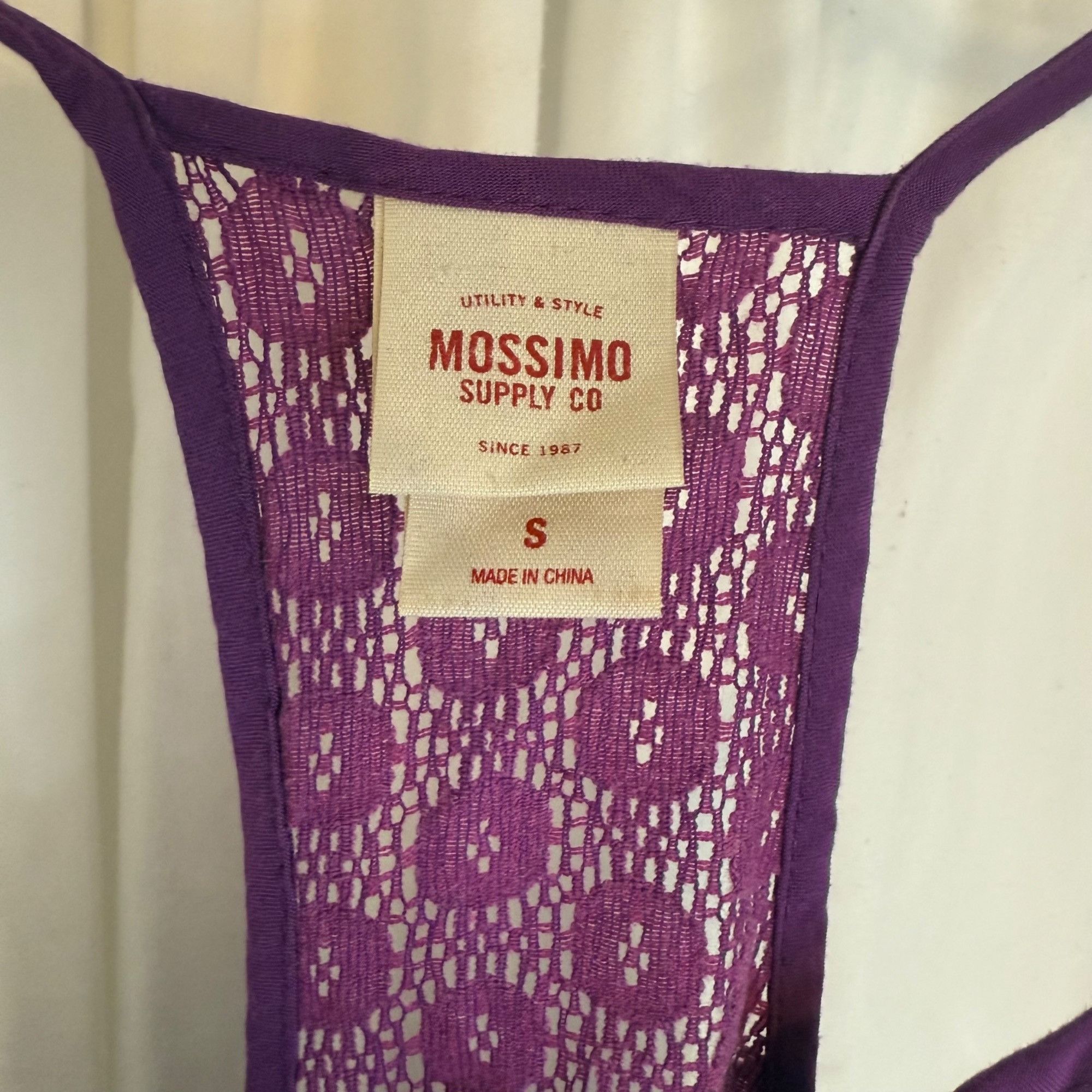 Other Mossimo Supply Purple Sleeveless Boho Dress Lace Embroidered Size S / US 4 / IT 40 - 5 Thumbnail