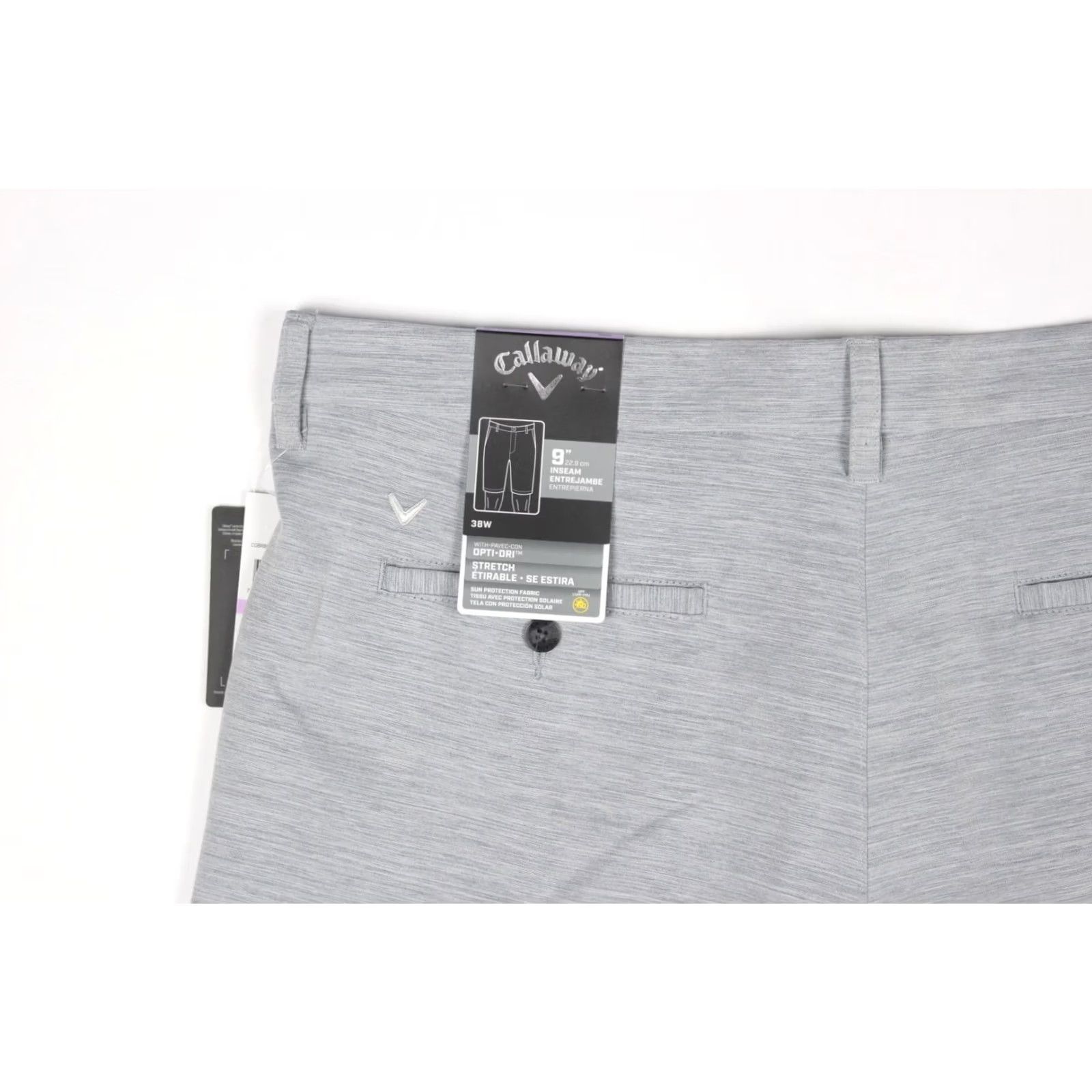 Callaway Callaway Mens 9" Flat Front Opti Dri Golf Shorts Size 38 Gray Heather Size US 38 / EU 54 - 3 Thumbnail