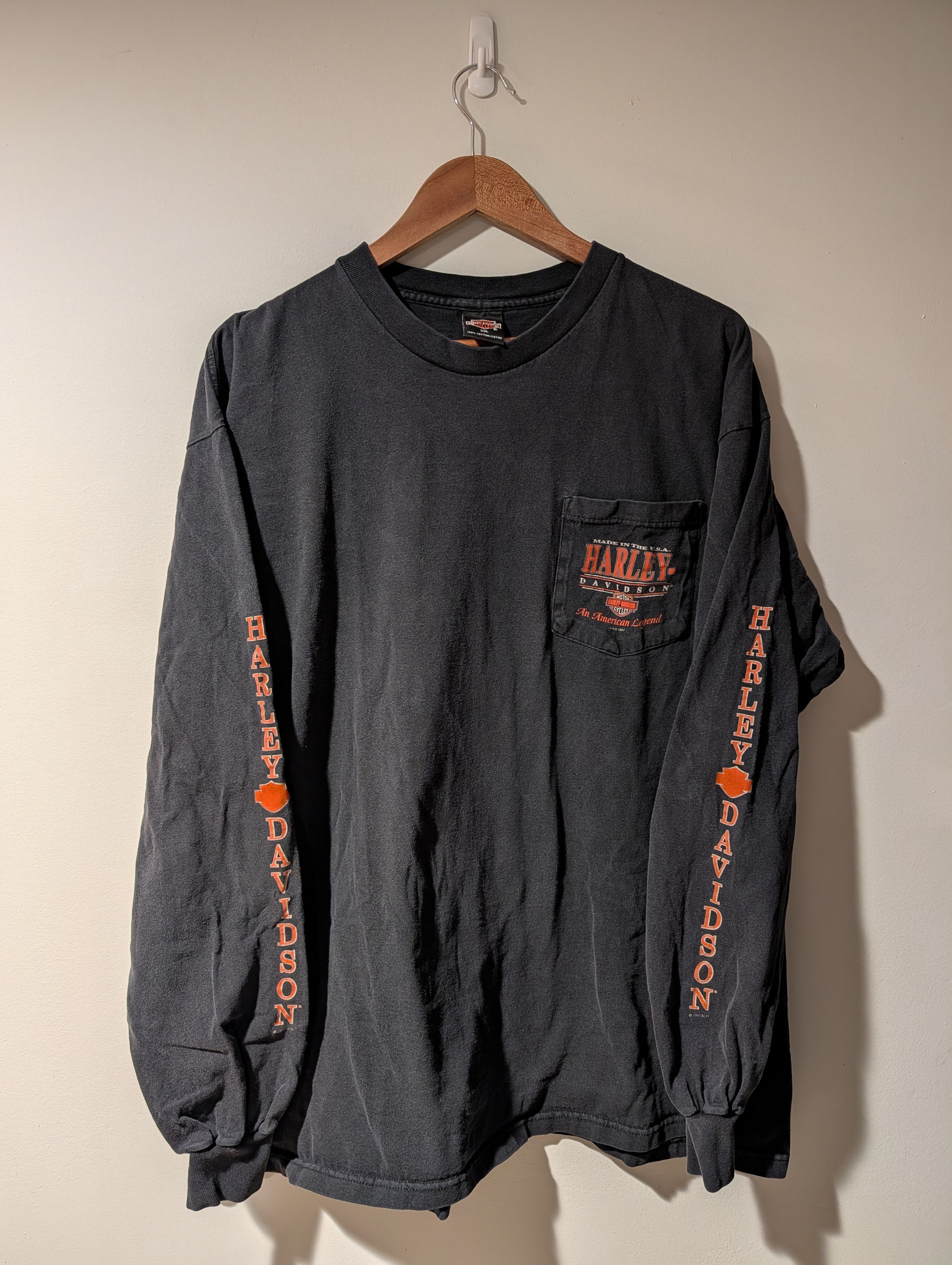 Harley Davidson Vintage 1997 Harley Davidson Motorcycle American Long-Sleeve Size US XXL / EU 58 / 5 - 1 Thumbnail