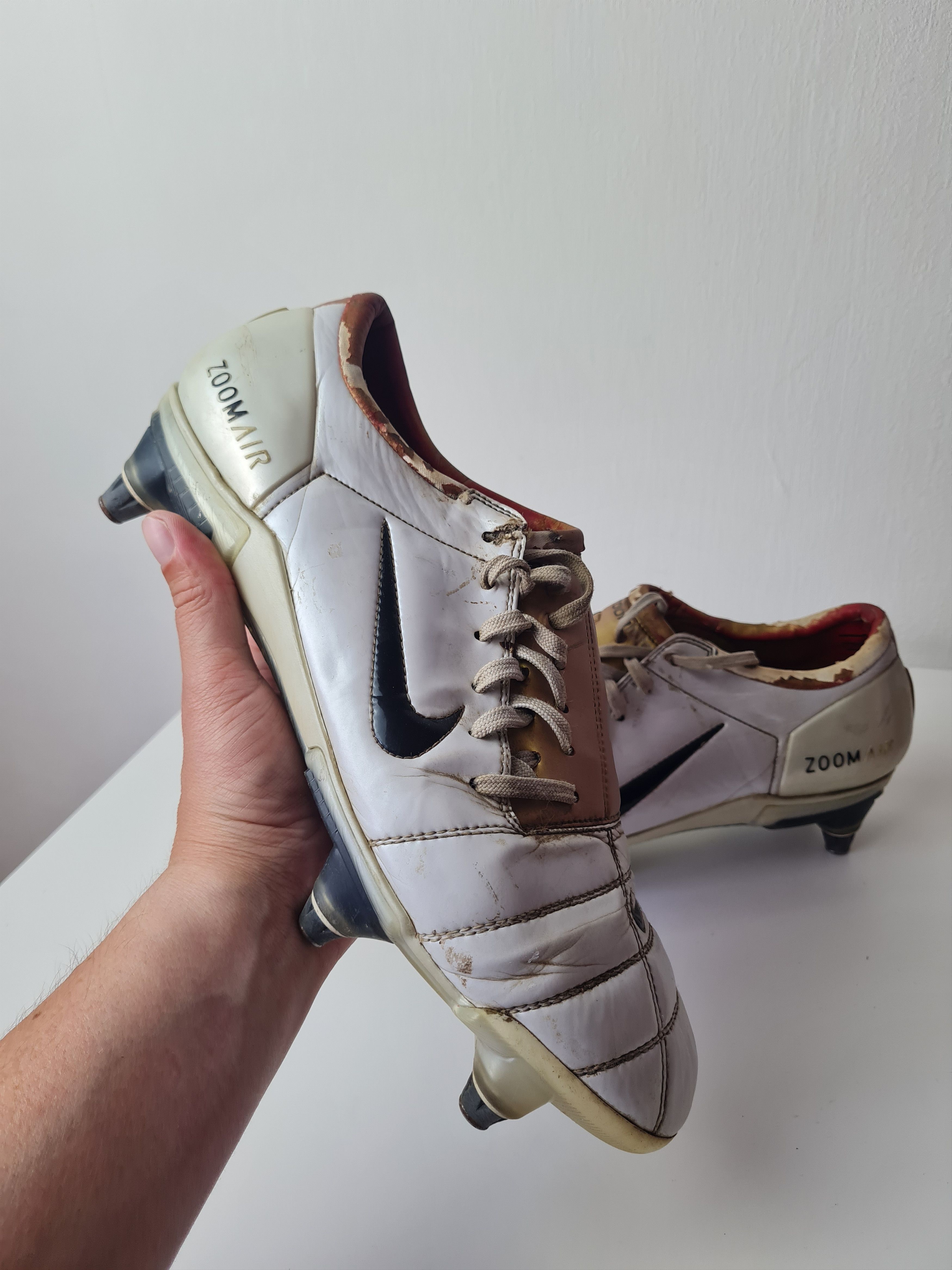 Nike Nike Total90 Air Zoom White Professional Football Boots Size US 12.5 / EU 45-46 - 4 Thumbnail