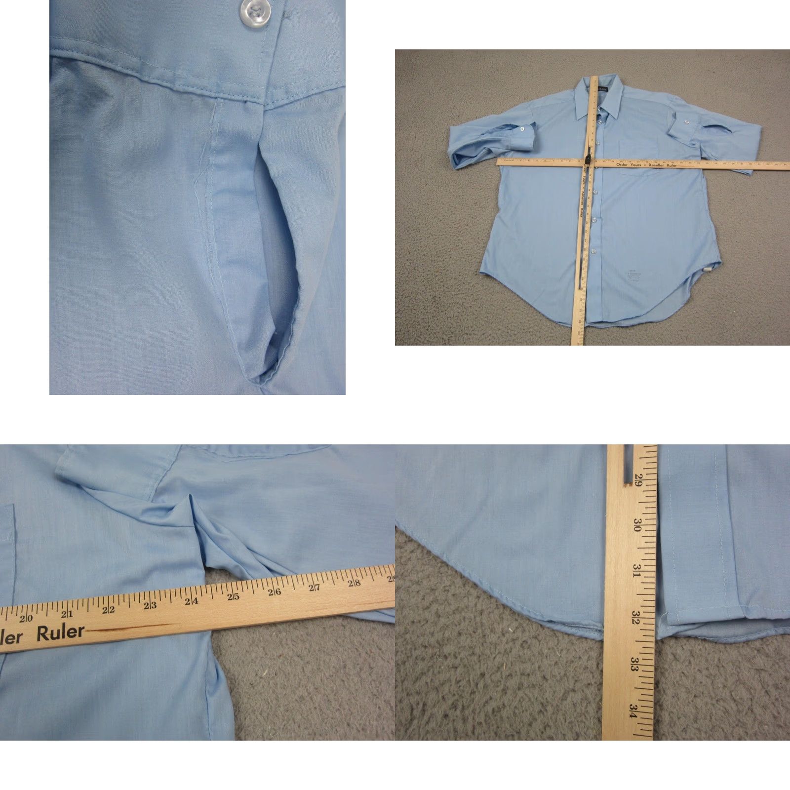 Vintage Career Club Shirt Mens XL Blue 60s 70s Vintage Button-Up Collared Long Sleeve Polyester Cotton Classic Fit, 17 XL Size US XL / EU 56 / 4 - 8 Thumbnail