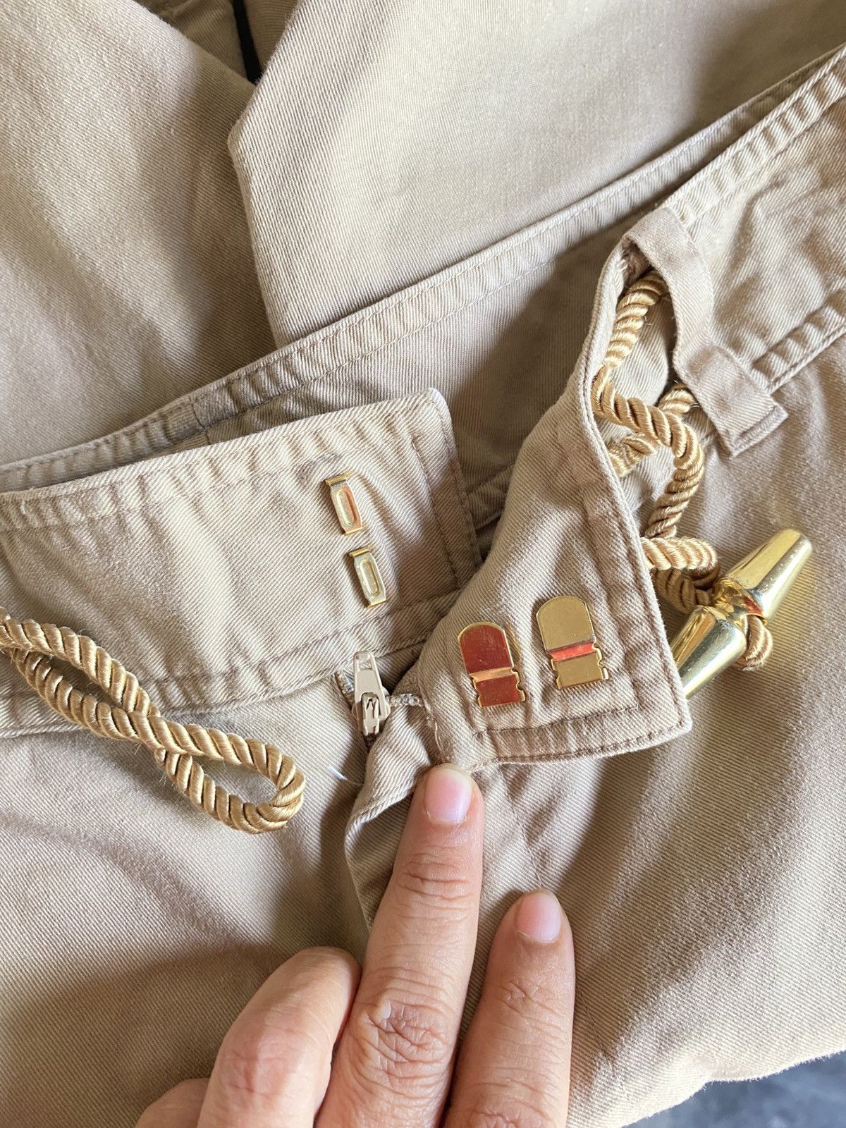 Ralph Lauren LAUREN RALPH Beige Tailored Shorts with Gold Rope Belt Size 36" / US 14 / IT 50 - 7 Thumbnail