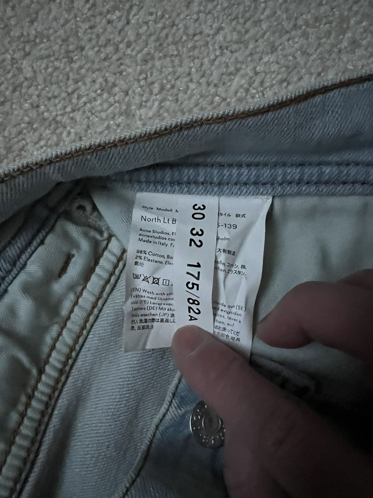 Acne Studios Acne Studios Light Blue Slim Jeans Size US 30 / EU 46 - 6 Thumbnail