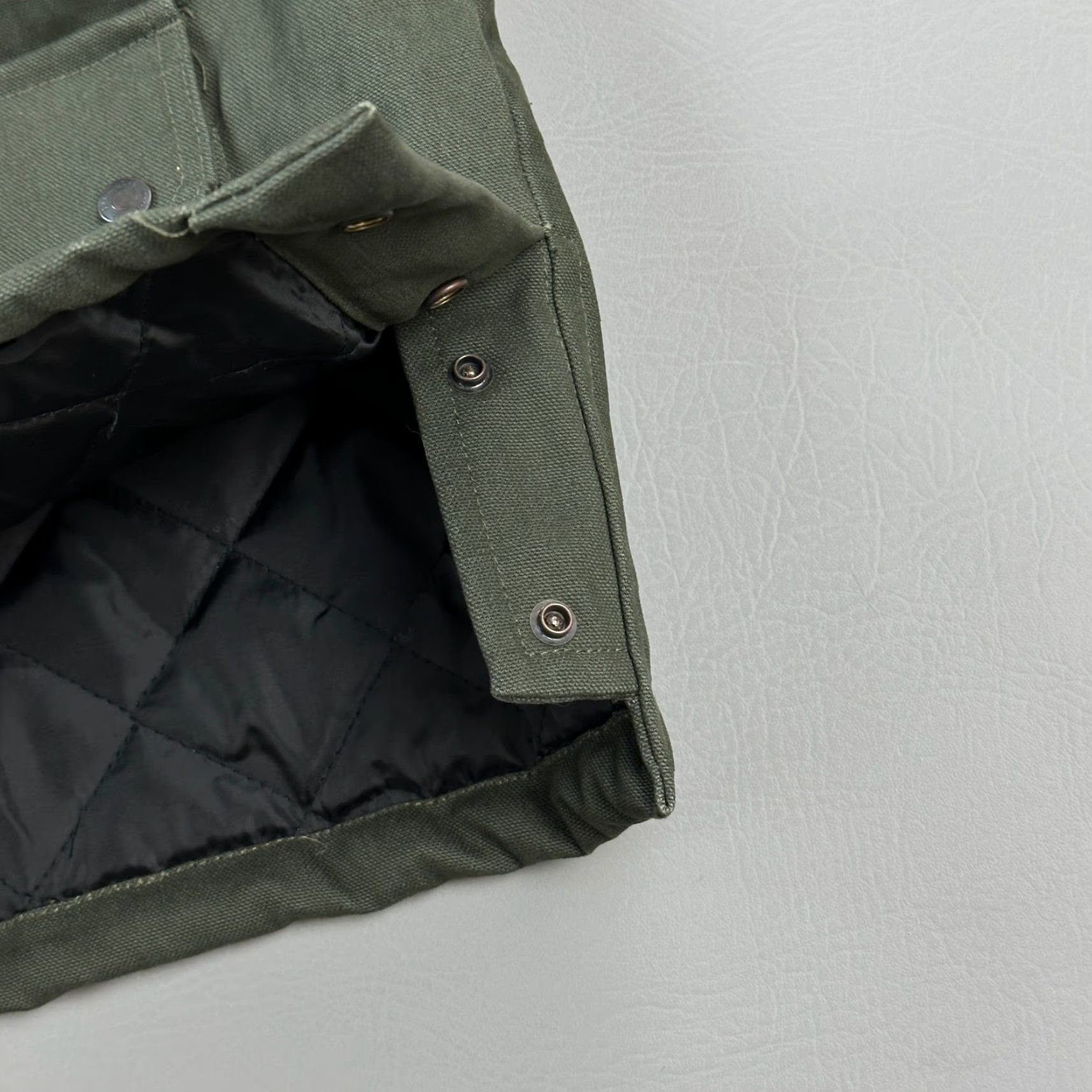 Vintage Ridgecut Toughshield Chore Jacket Mens Large Duck Canvas Fleece Lined Hooded Green Winter Fall Jacket Mens L Regular Size US L / EU 52-54 / 3 - 6 Thumbnail