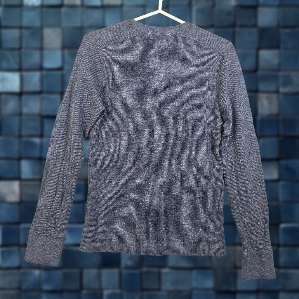 Wallace & Barnes Wallace & Barnes Men’s Thermal Henley Waffle Knit Top M Blue Regular Logo Solid All Seasons Casual Shirt Men XS-XL Size US M / EU 48-50 / 2 - 1 Thumbnail