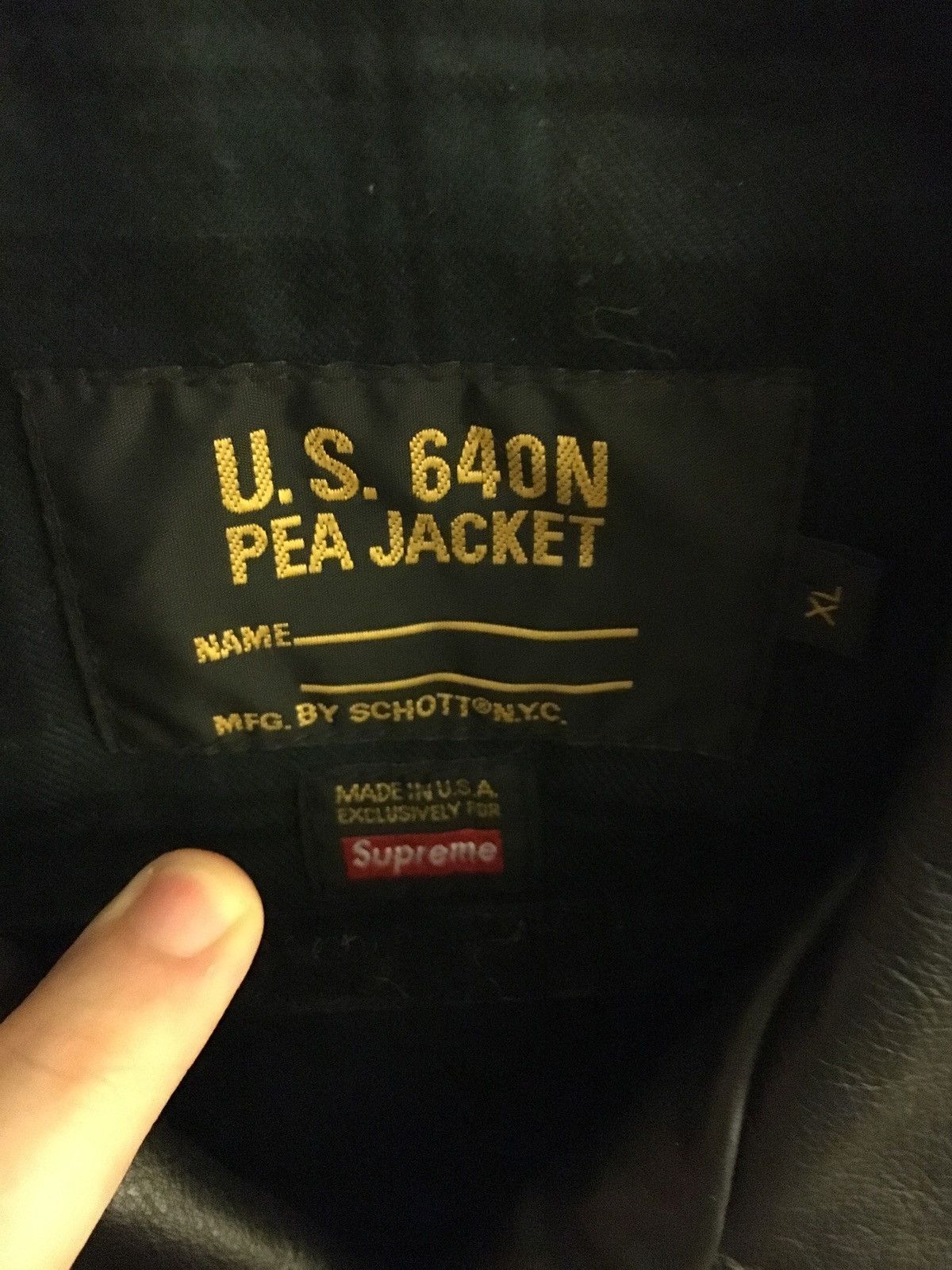 Schott × Supreme Supreme x Schott U.S. 640N Pea Jacket - 2013 Size US XL / EU 56 / 4 - 2 Thumbnail