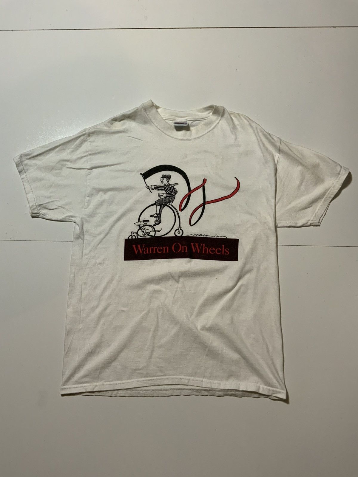 Hanes × Vintage Vintage Hanes Beefy T Warren On Wheels Unicycle T-Shirt Size US L / EU 52-54 / 3 - 2 Thumbnail