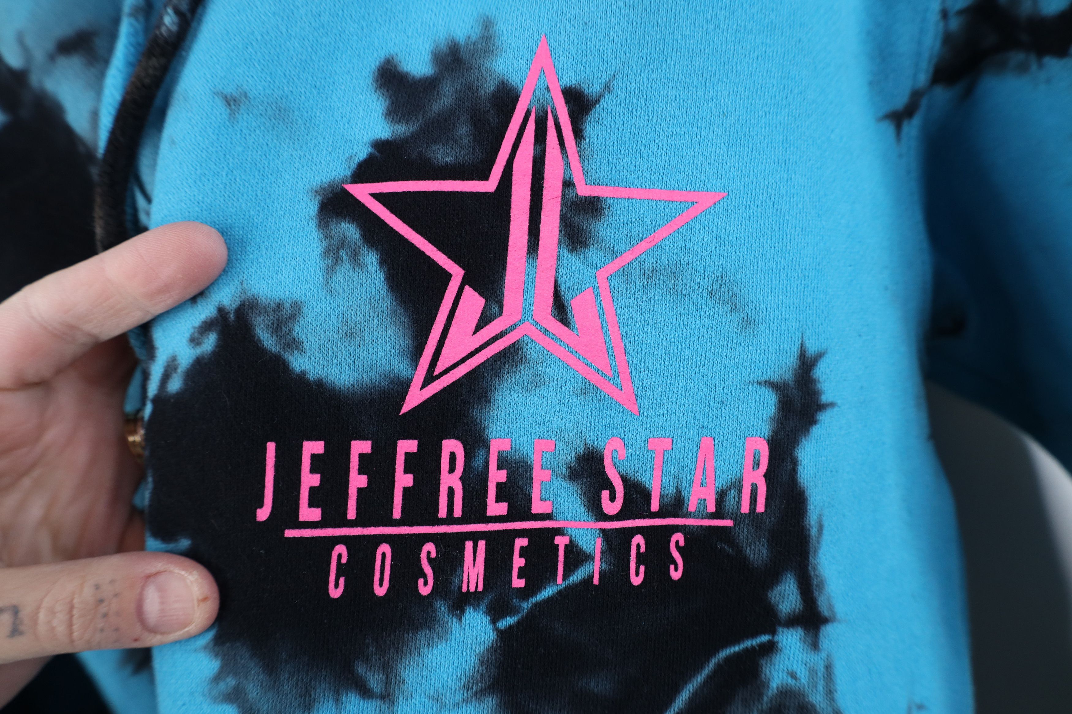 Vintage Jeffree Star Cosmetics Acid Wash Hoodie Sweatshirt USA Size S / US 4 / IT 40 - 4 Thumbnail