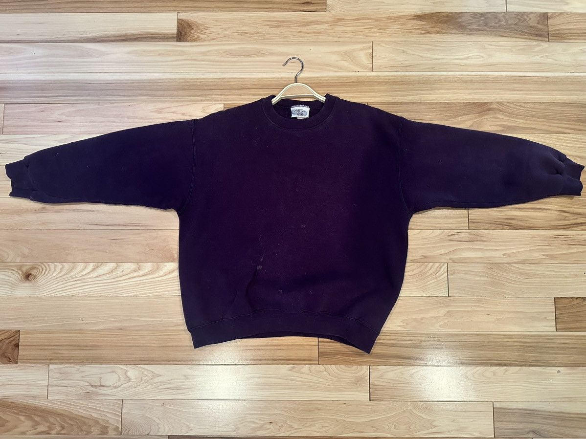 Vintage vintage baggy purple crewneck sweatshirt discus large Size US L / EU 52-54 / 3 - 1 Thumbnail