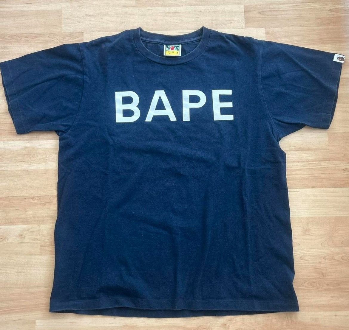 Bape Navy Blue BAPE Streetwear Tee with White Lettering Size US M / EU 48-50 / 2 - 1 Thumbnail