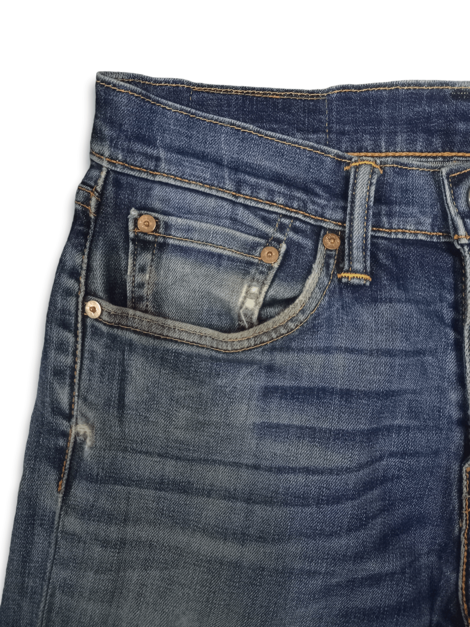 Levi's × Levi's Vintage Clothing Vintage Levis 511 Blue Wash Ripped Distressed Jeans 29x31 Size US 29 - 4 Thumbnail