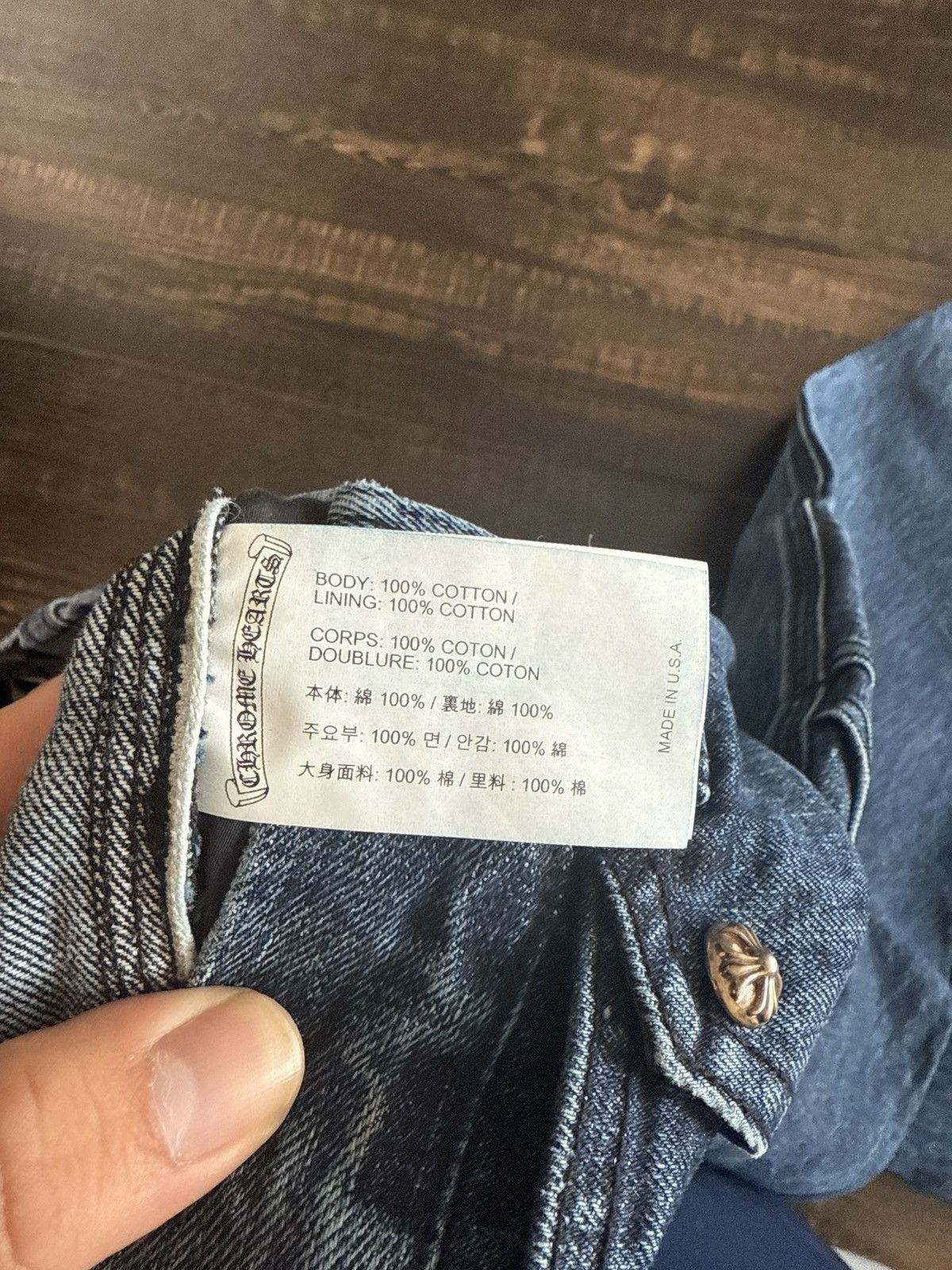 Chrome Hearts Chrome Hearts Straight Leg Blue Jeans Size US 34 / EU 50 - 7 Thumbnail