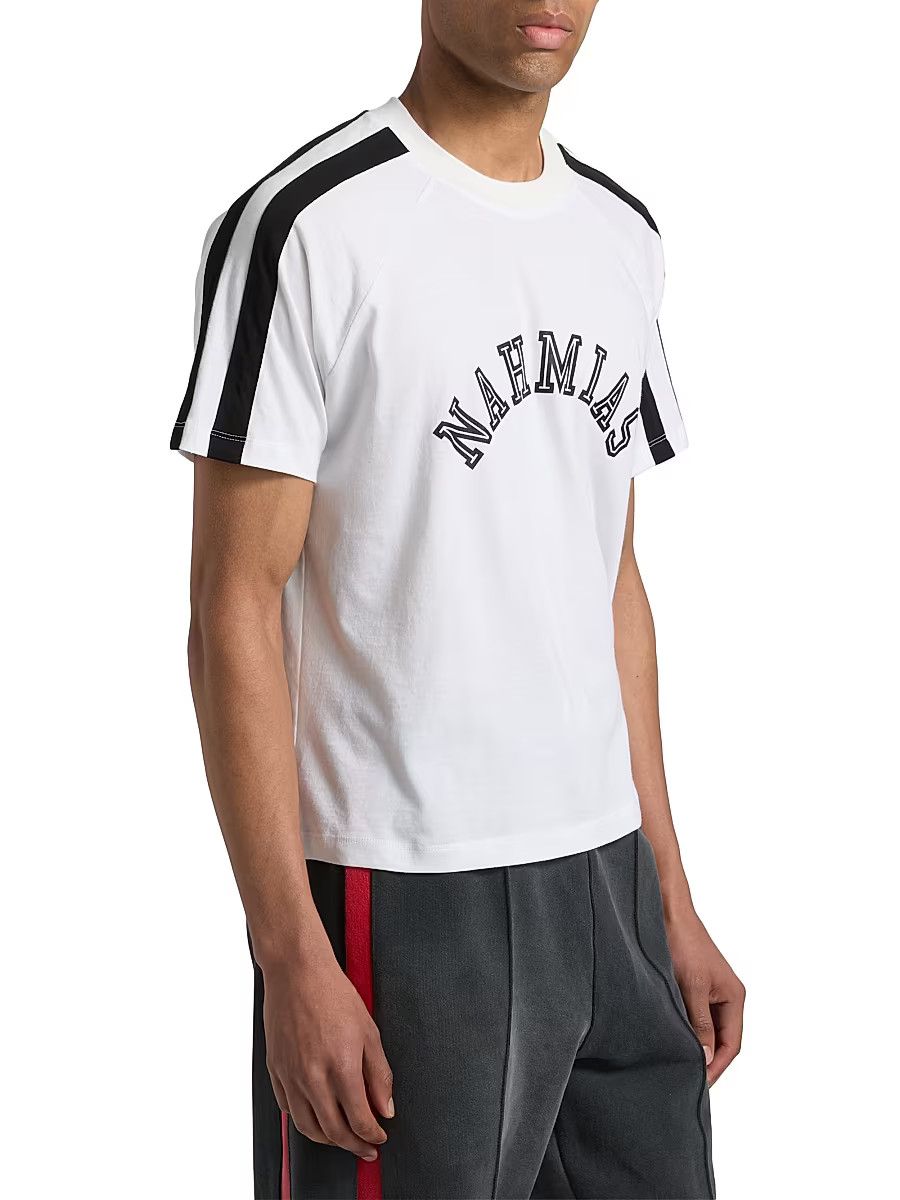Nahmias os11x0326 Raglan Logo T-Shirt in White/Black Size US L / EU 52-54 / 3 - 4 Thumbnail