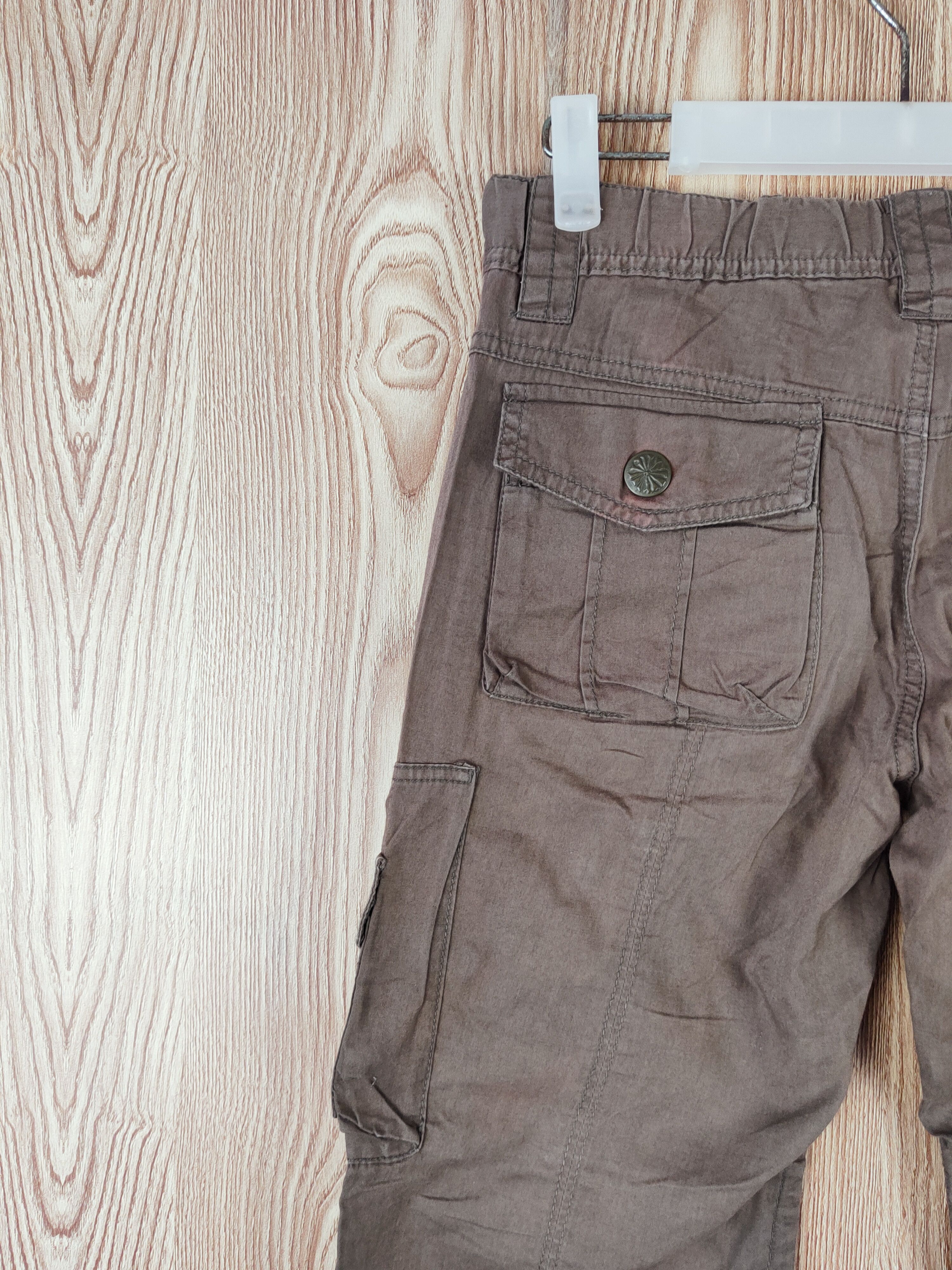 Japanese Brand Japan Brown Multipocket Cargo Short cropped Pants #W447 Size US 29 - 8 Thumbnail
