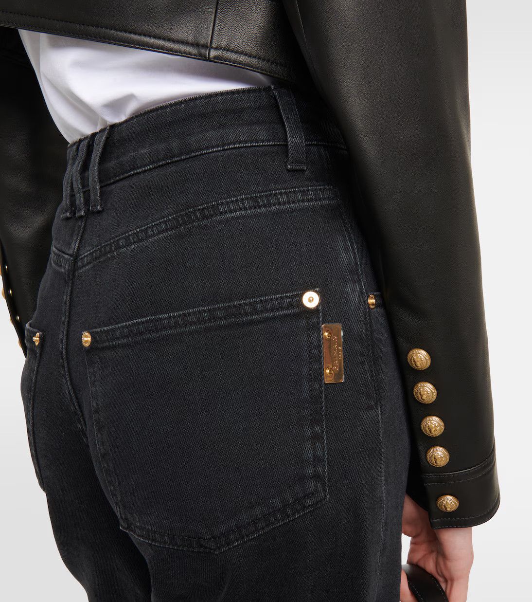 Balmain o1y0625 Denim Pant in Black Size 26" / US 2 / IT 38 - 5 Thumbnail