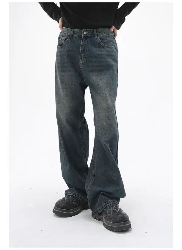 Japanese Brand Kizuki x Kino Japanese retro washed loose straight jeans Size US 32 / EU 48 - 7 Thumbnail