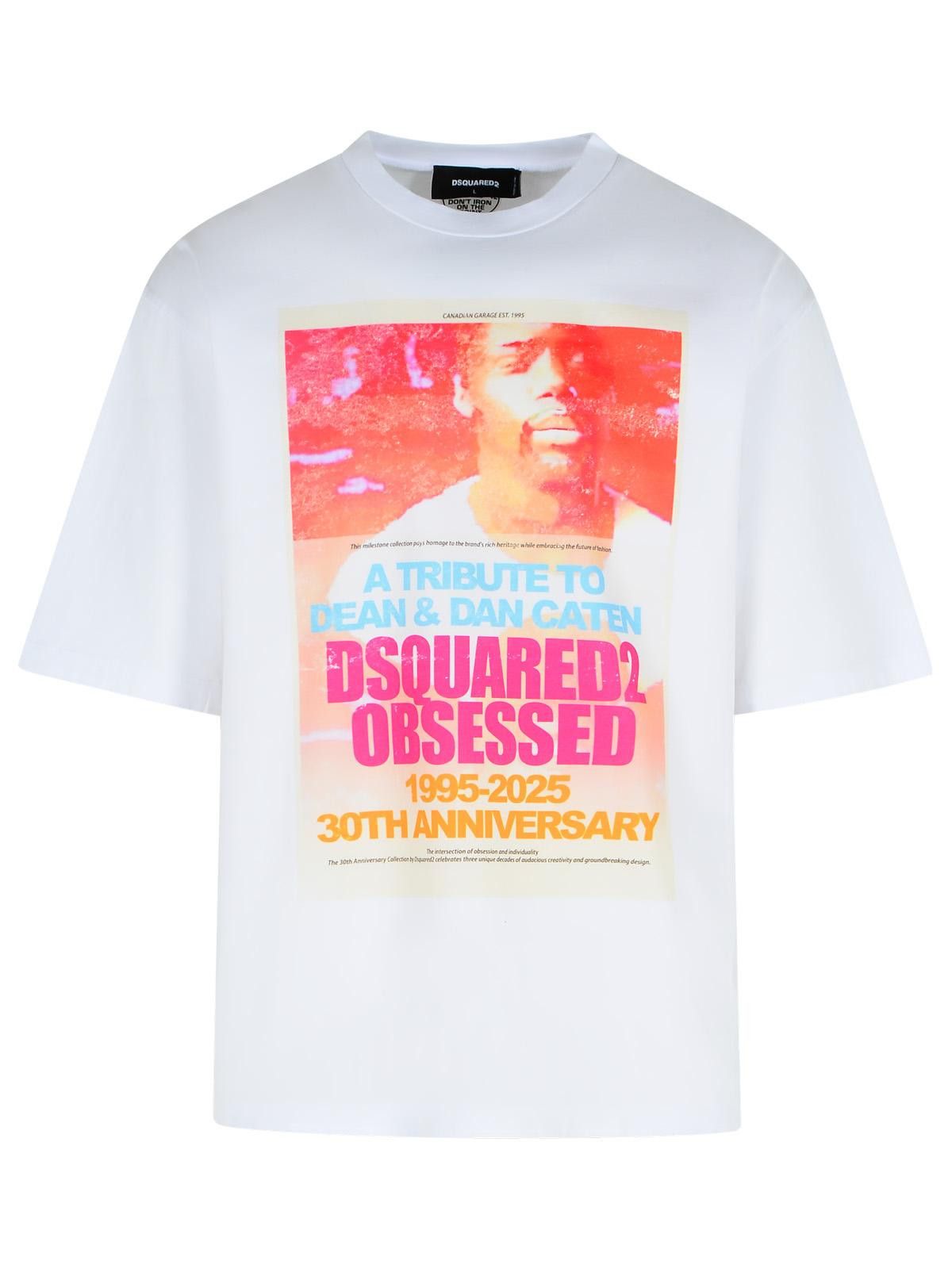 Dsquared2 DSQUARED2 White Cotton T-Shirt Size US M / EU 48-50 / 2 - 1 Thumbnail