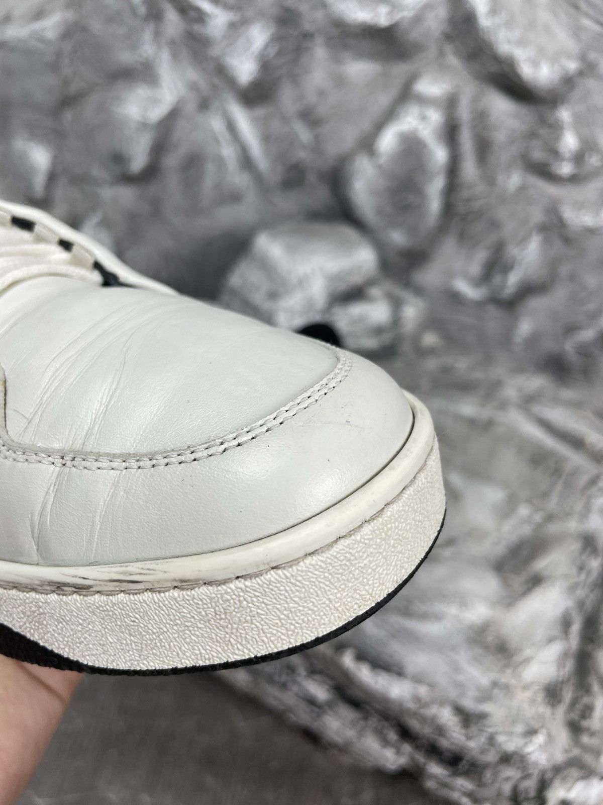 Gucci Gucci Black / White Leather Zip Sneakers Size US 9.5 / EU 42-43 - 15 Thumbnail