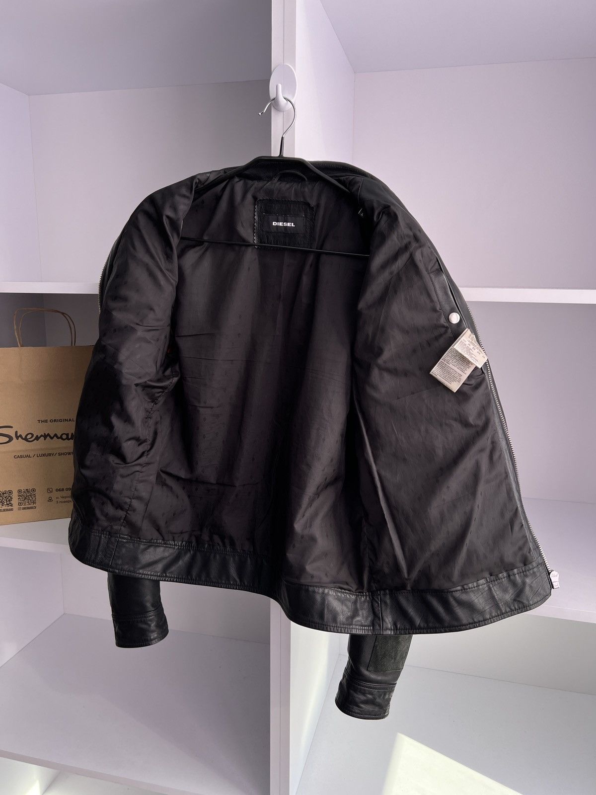 Designer × Diesel × Vintage Vintage Diesel Black Leather Jacket Wild Spirit Biker Size US L / EU 52-54 / 3 - 12 Thumbnail