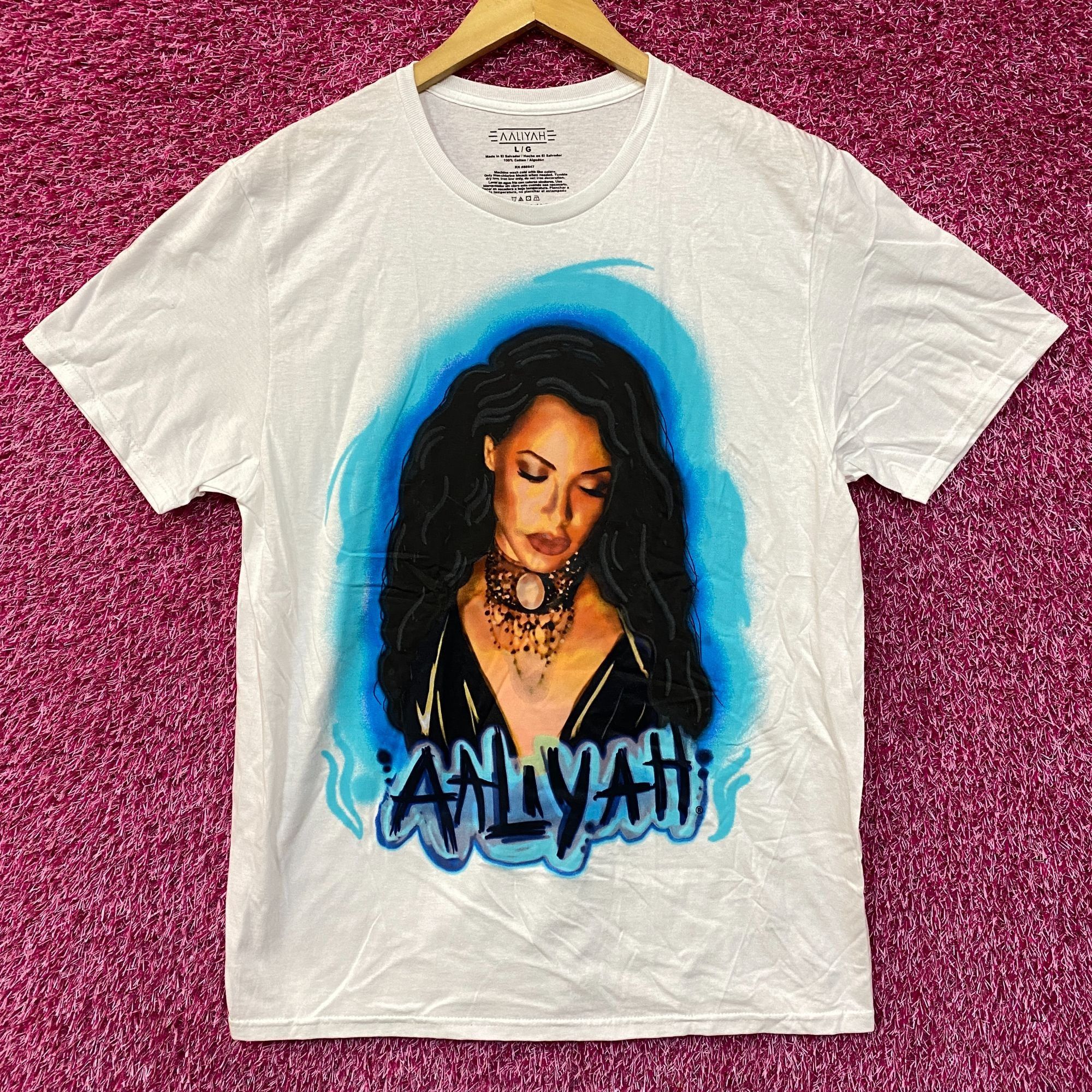 Band Tees Aaliyah Queen of RnB Airbrush Music Tshirt Size Large Size US L / EU 52-54 / 3 - 1 Thumbnail