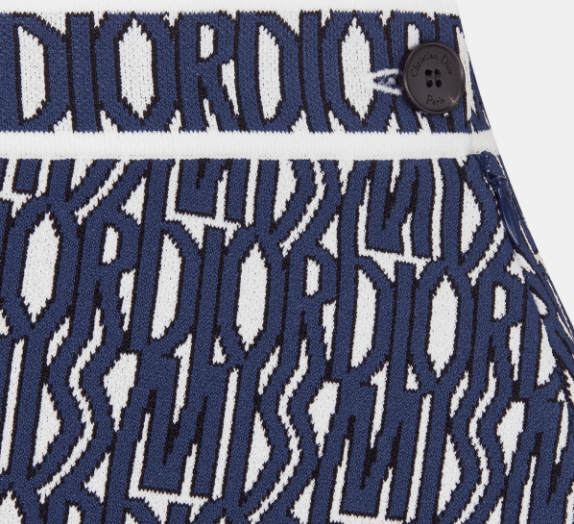 Dior o1w1db11225 454J03 Flared Mini Skirt in Navy Blue/White Size 30" / US 8 / IT 44 - 3 Thumbnail